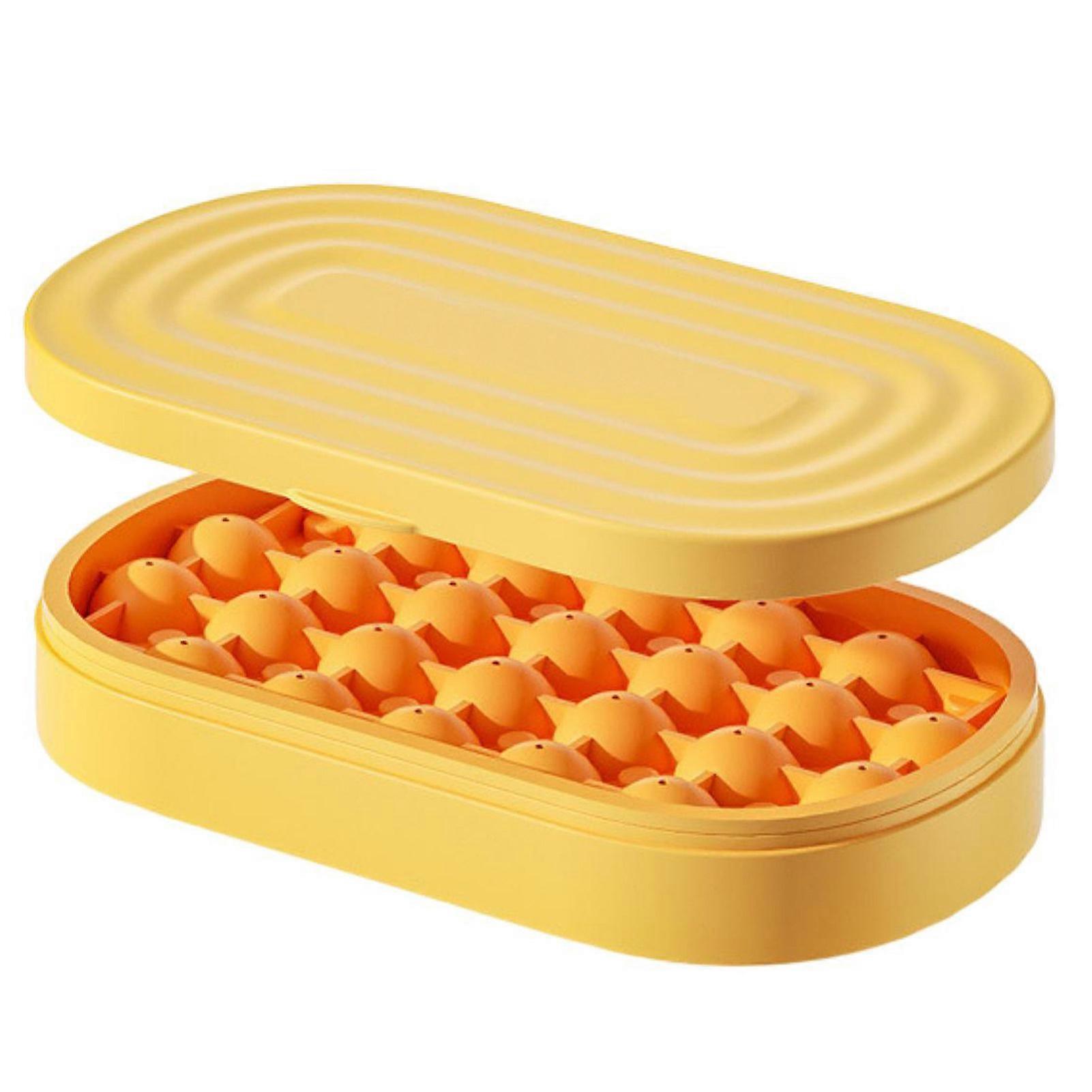 Gardenne Round Ice Tray Ice Ball Mold Ice Cube Maker Ice Ball Mold Easy Demoulding Non-Stick Cold-Resistant Silicone Whiskey Cocktail Ice Tray