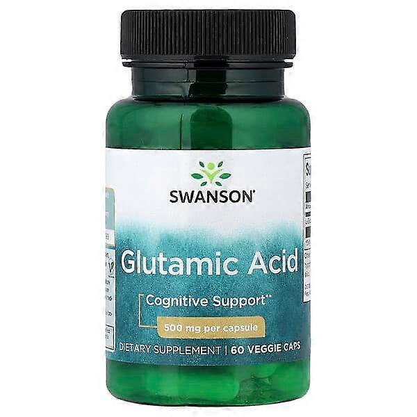 Swanson, Glutamic Acid, 500 mg, 60 Veggie Caps