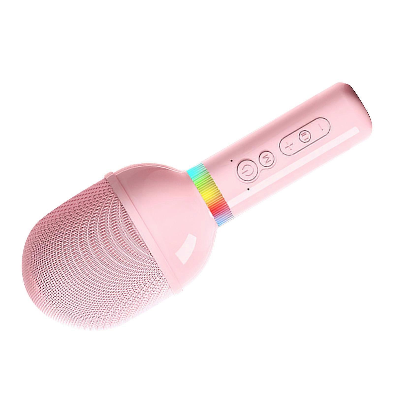 Wireless Bluetooth Microphone Handheld DSP Noise Reduction Pink