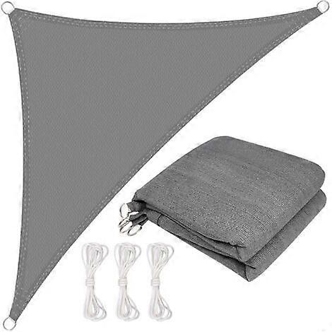 Triangular shade sail 3x3x3m high density polyethylene UV resistant Graphite