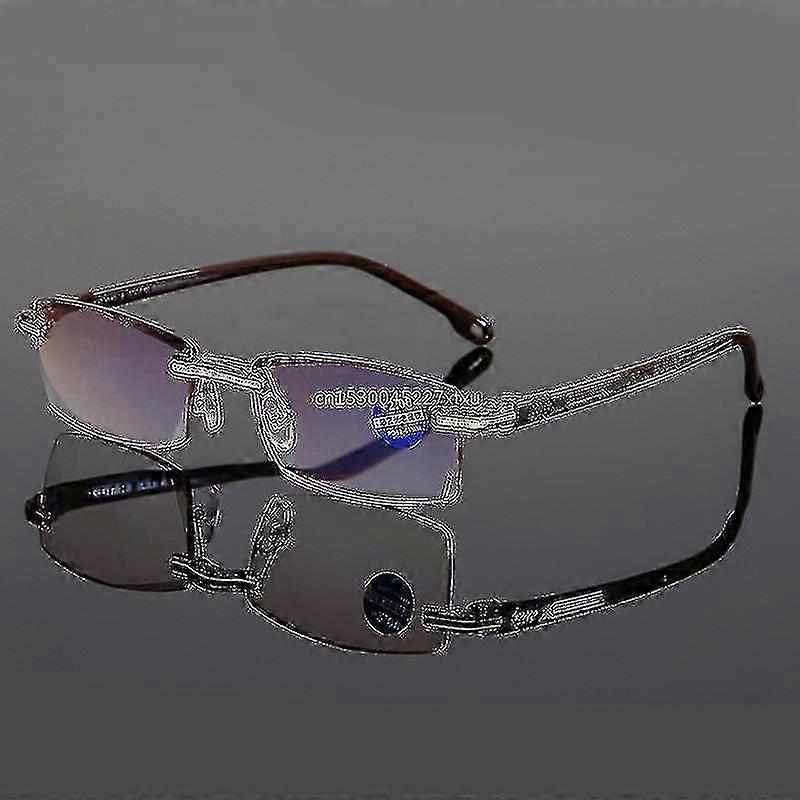 Haute Dureté Anti-bleu Progressive Far And Near Lunettes de lecture à double usage Lumière 25-26s