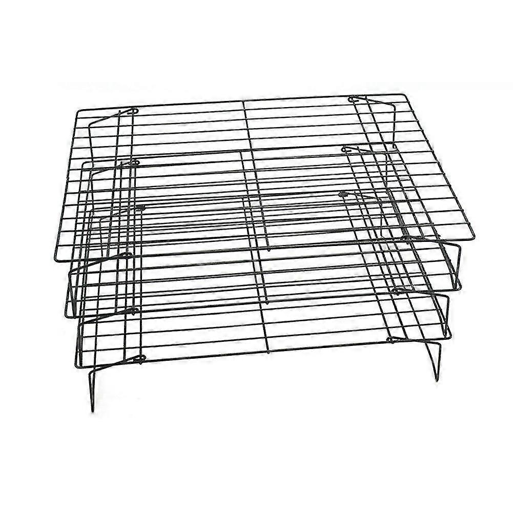3 Layer Kitchen Baking Tool Cooling Rack Drying Stand Foldable Cookies Biscuits Cakes Barbecue Pizza