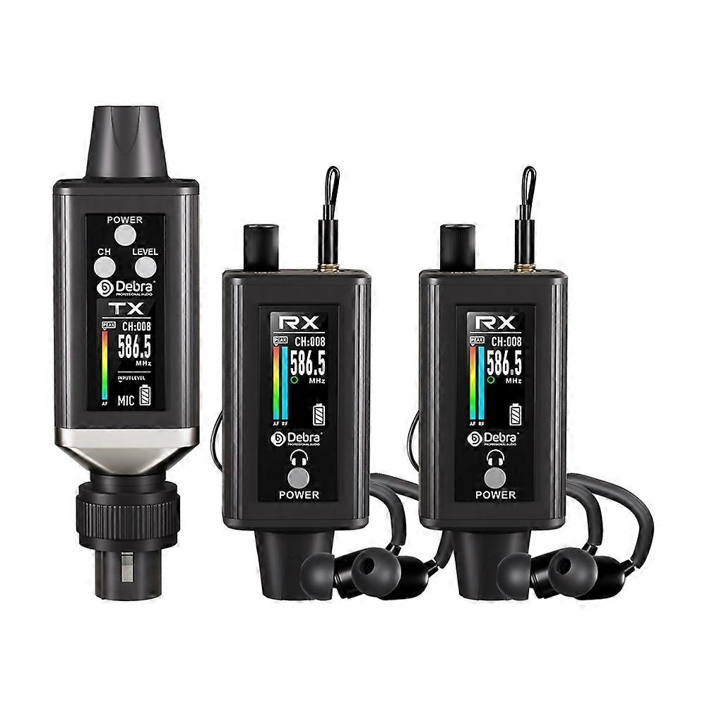 DEBRA PROFESSIONAL AUDIO Wireless Monitoring System Portable UHF Rechargeable Wireless System for Dynamic Microphone A