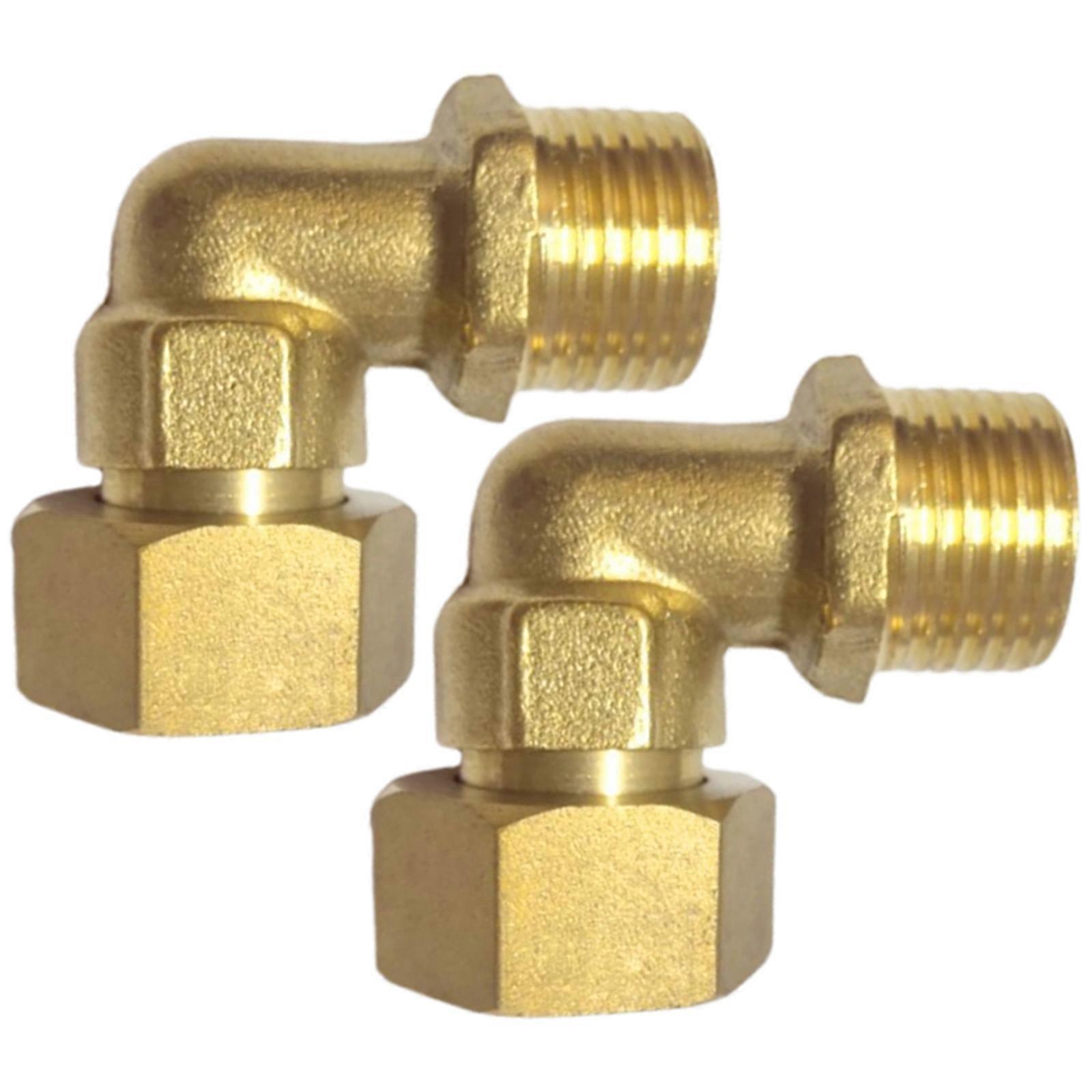 Heavy Duty Brass 90 Degree Elbow Fitting 1/2 Inch Threaded Connection Easy to Use for Solar Systems And Pipe Networks Multicolor