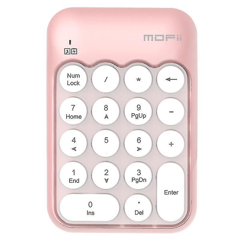 Computer Accessory Sets Mofii X910 2.4g Mini Wireless Number Keyboard English Version Pink + White