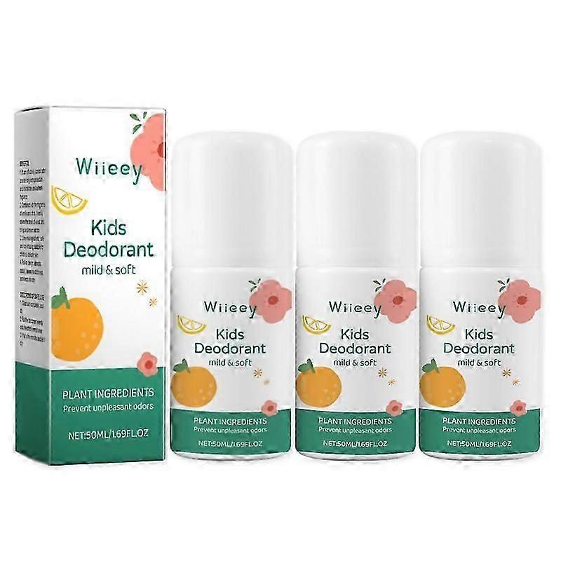 1-3x مزيل عرق طبيعي للأطفال في سن المراهقة مزيل عرق خال من البارابين خالي من الألومنيوم هدايا لطيفة وغير مزعجة