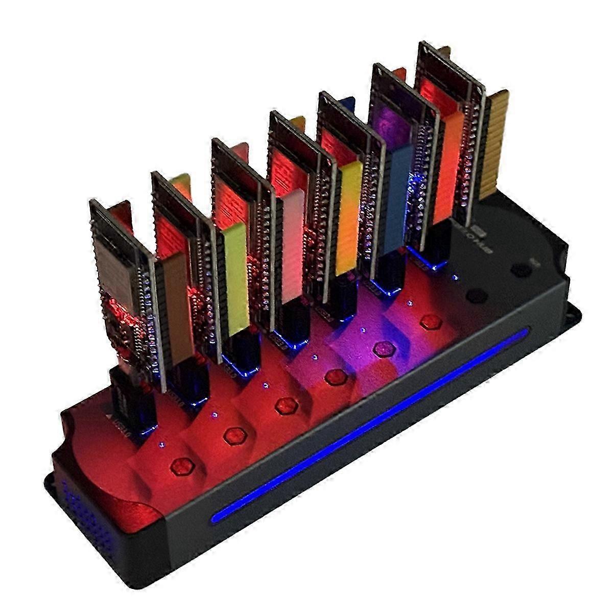 NerdMiner Hub 2600KH/S Solo Lottery Miner 7X370KH/S Miner Combo Kit Bitcoin BTC Miner Asic Mining C