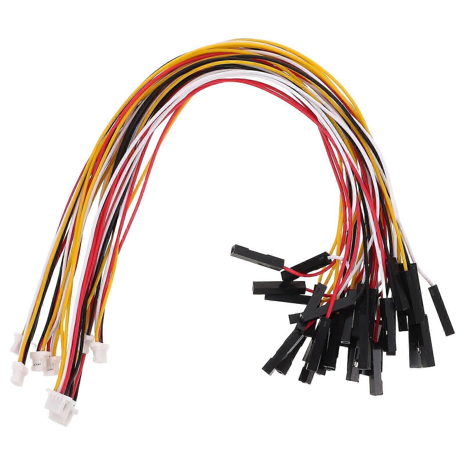 10pcs Conversion Cable 4 Pin 1 to 4 Electrical Wire Adapter Female to Grove Connector Micro Appliance Connectors Tiny Electrical Wires for Multiple De