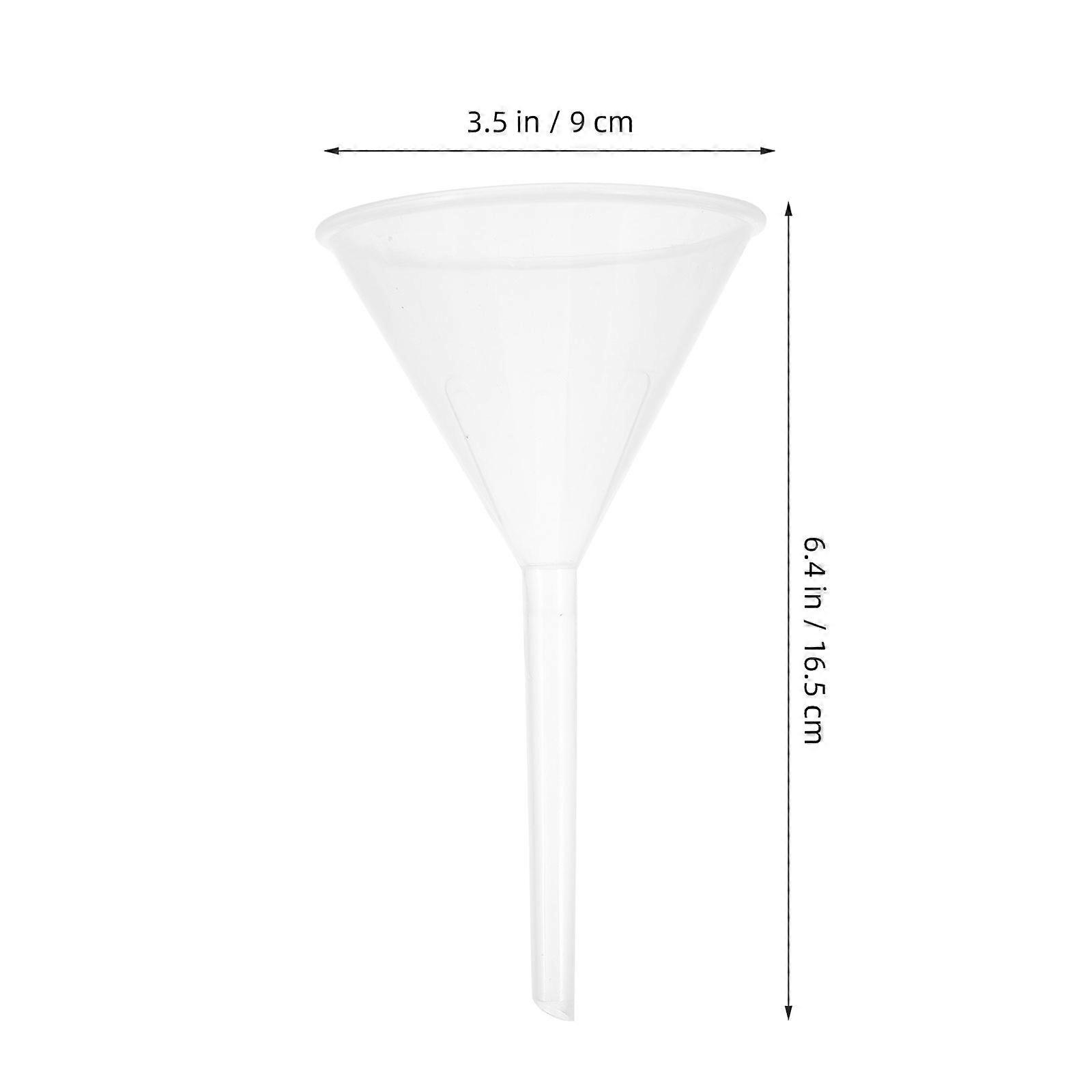 Transparent Triangle Funnel Plastic Funnel for Experiment 10Pcs Laboratory Use