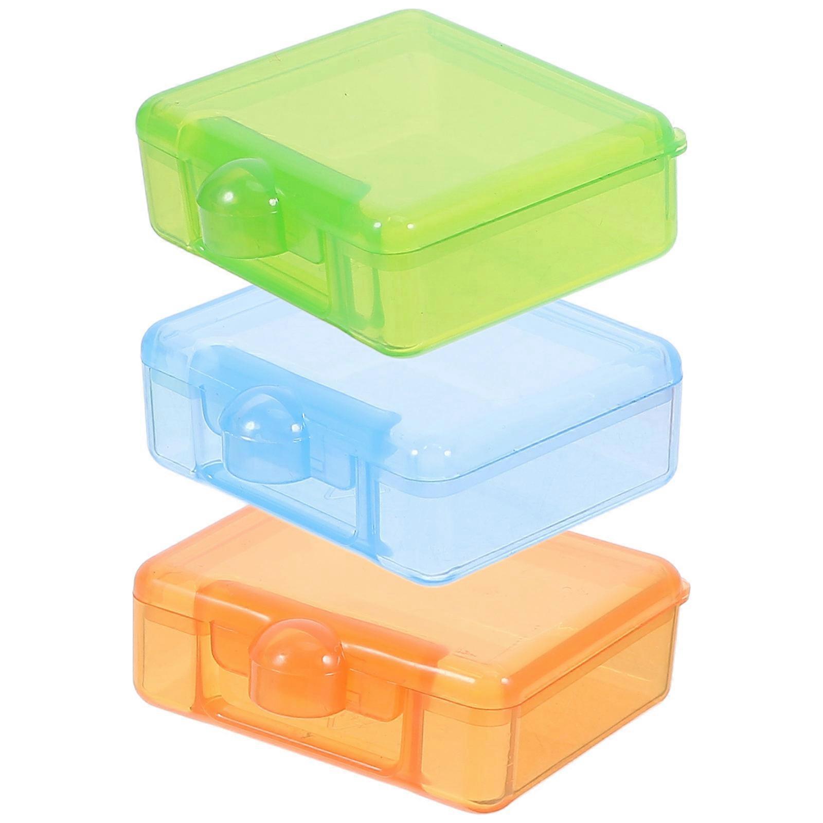 Small Clear Boxes with Lid for Jewelry Storage Plastic Material 3Pcs Set