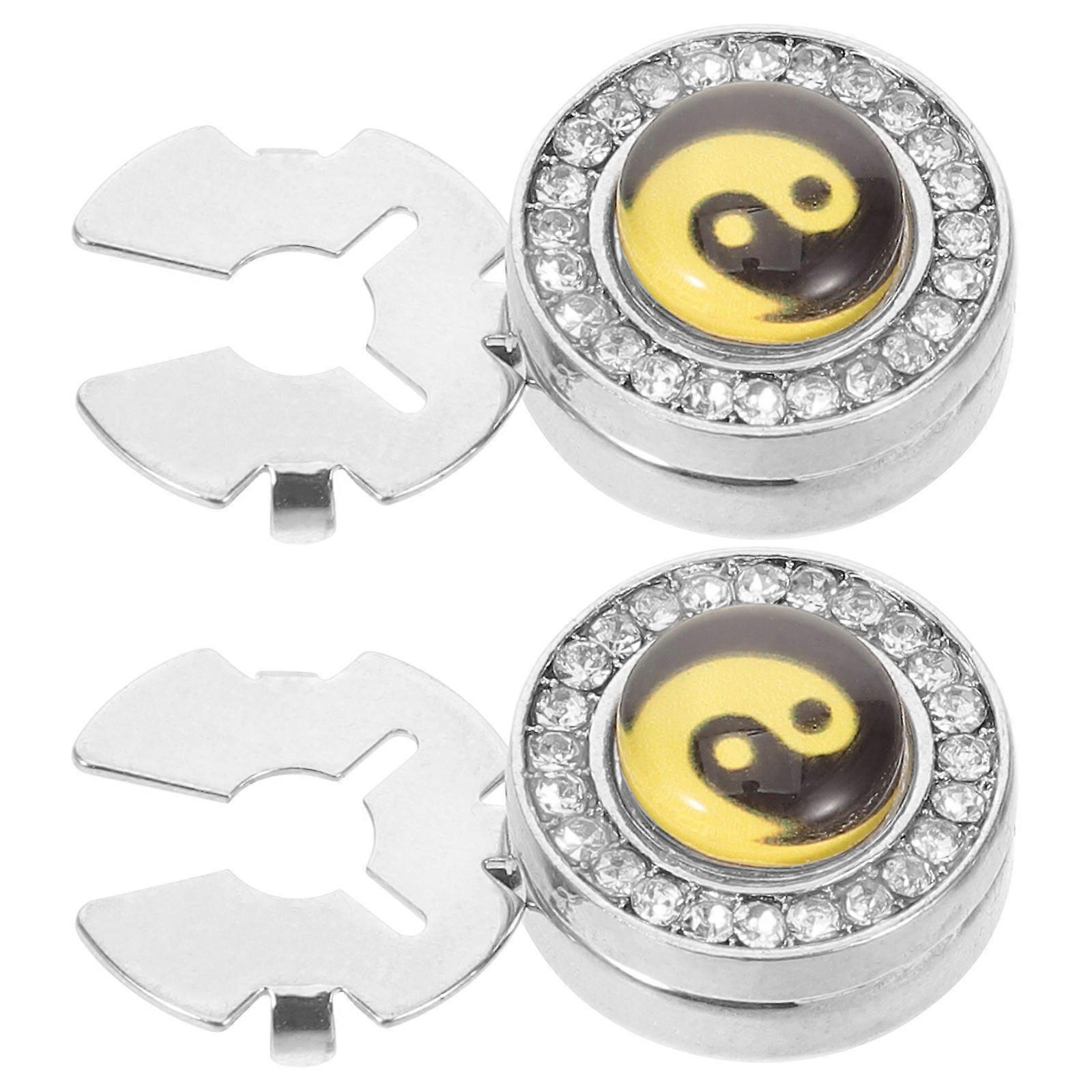 Tai Chi Pattern Button Covers Men's Cuff Link for Clothes Decoration 1Pair