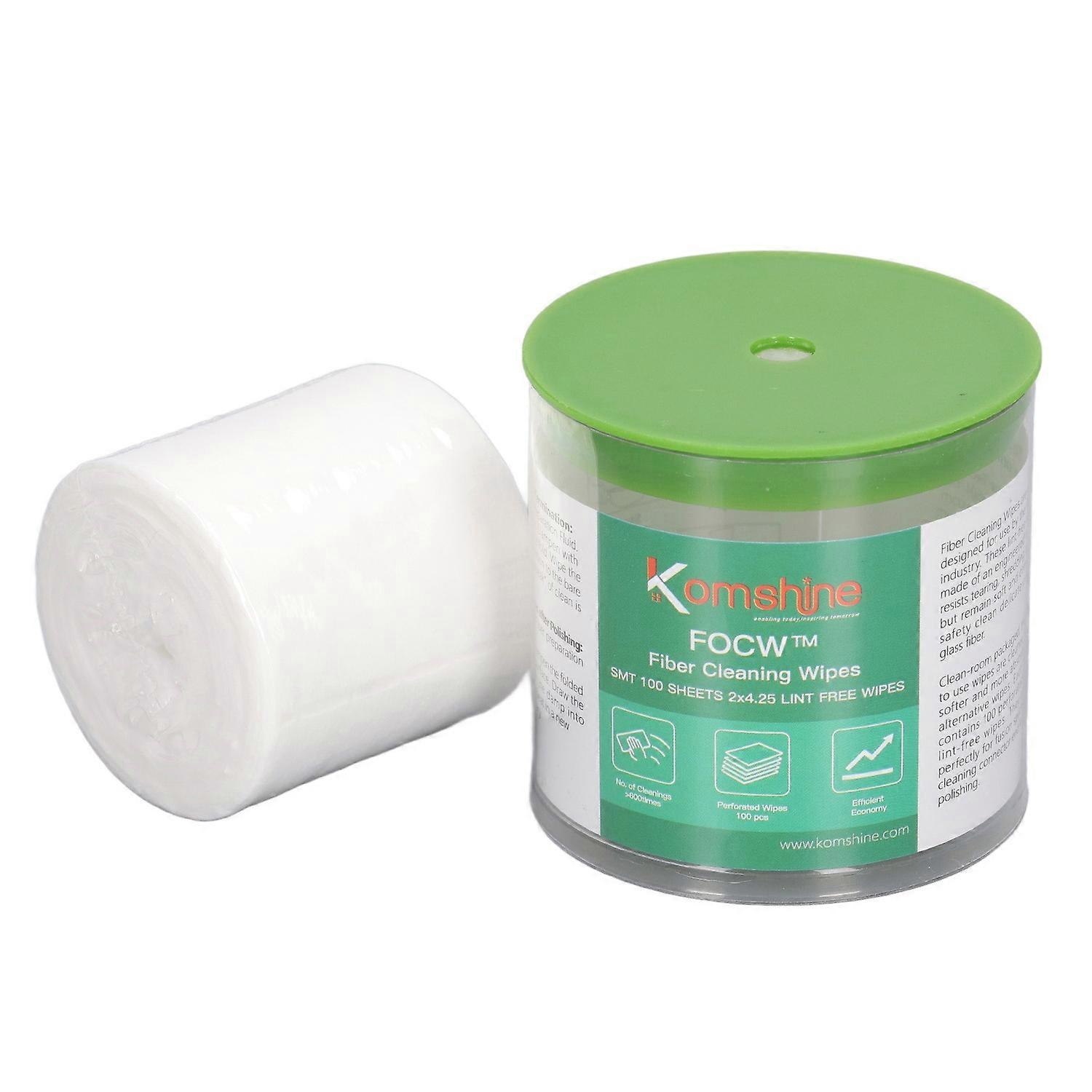 100 Sheets Fiber Optic Cleaning Wipe Dust Free Cleaner Tool Dry Wet Dual Use for Instrument