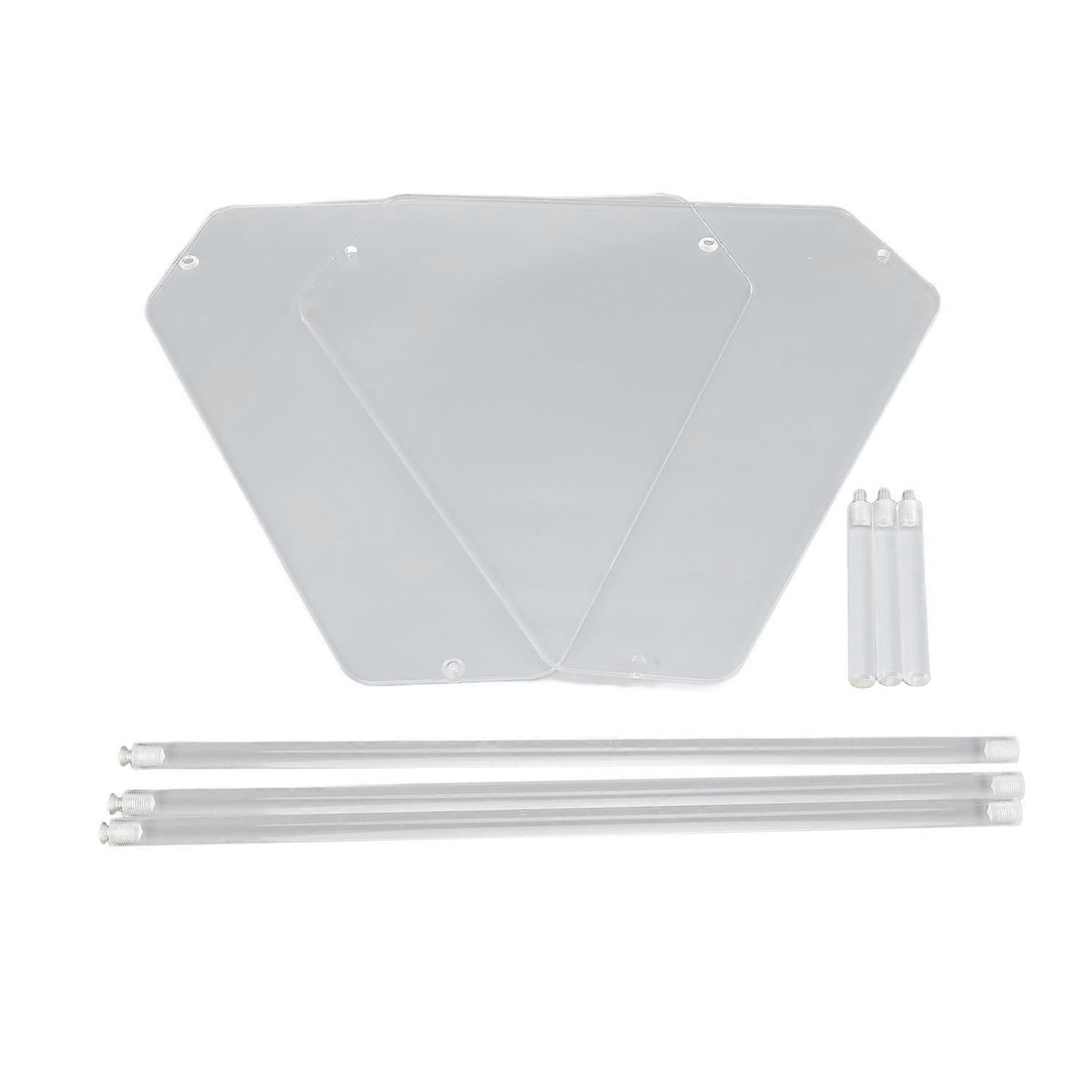 Acrylic End Table 2 Tier Corner Side Table Small Corner Table for Living Room Bedroom Balcony Easy A