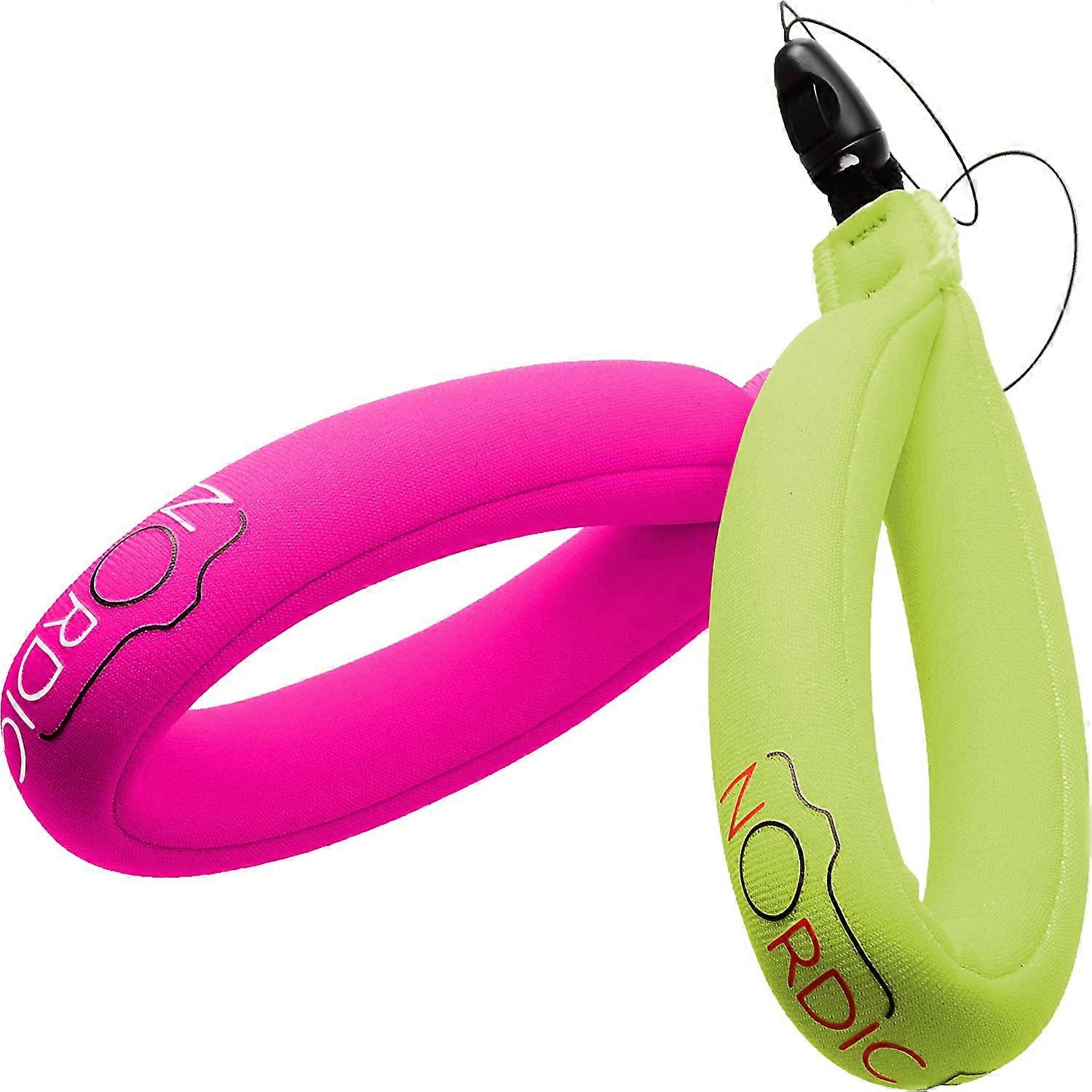 Waterproof Camera Float (2-pack) Floating Strap for Underwater - Floats Your Device - Pink & Green