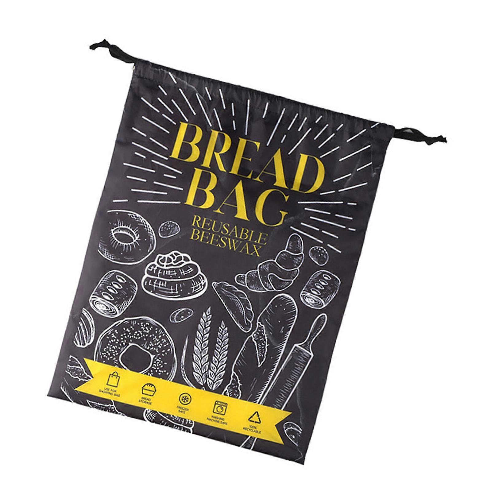 Reusable Beewax Bread Bag With Secure Closure Natural Cotton Lining for Long Time Use Freshing Multicolor