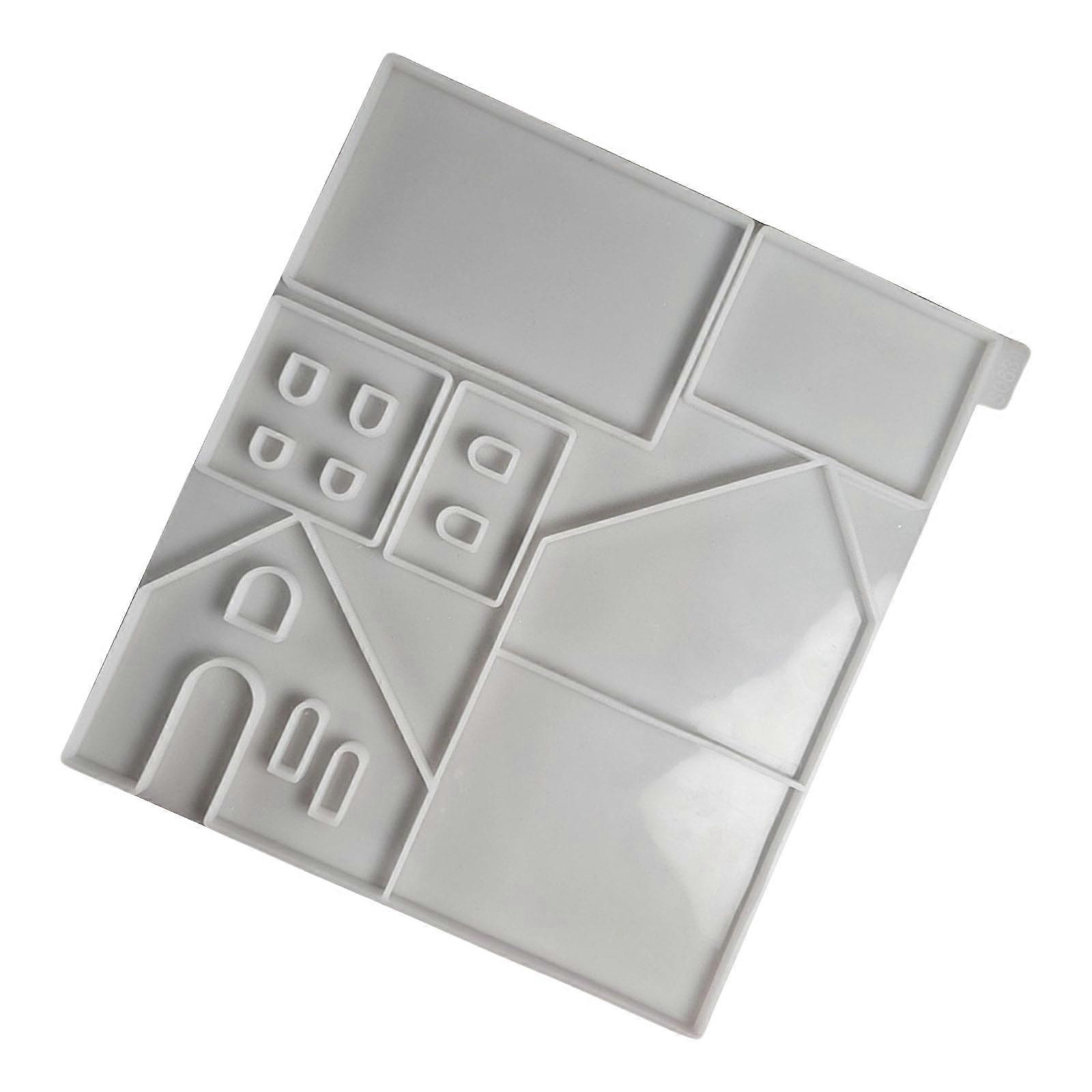 Customizable Sturdy Silicone House Shape Mold Set Portable for Stylish Keychains Sturdy and Easy to Use Resin Tools Multicolor