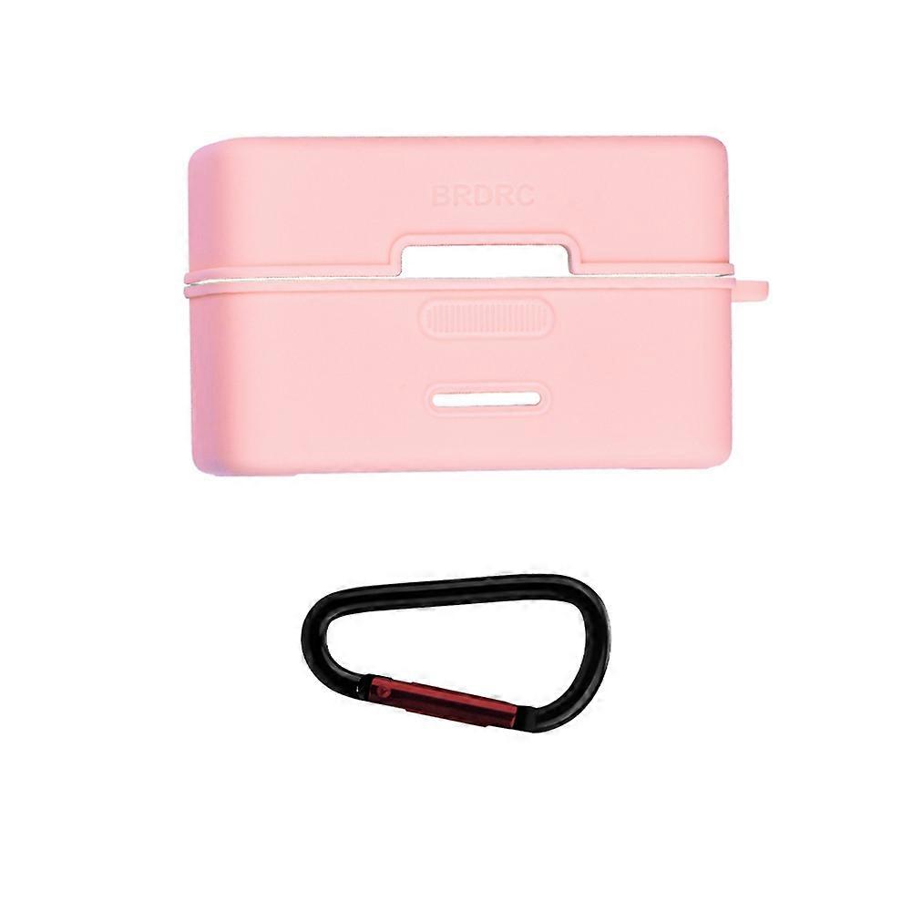 BRDRC Silicone Scratch-Proof Protective Case Wireless Microphone Protector for DJI Mic Mini Charging Case Pink