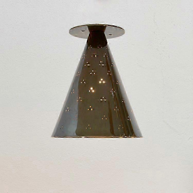 Cone Ceiling Light With Mid-century Modern Raw Brass Sputnik Design