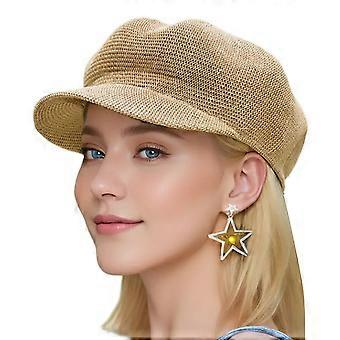 Hjortskinnsfleecekeps med inbyggd ljus basker, trendig herr- och damermode, visir, gammal hatt, kompatibel med passform, klassisk, andningsbar, justerbar