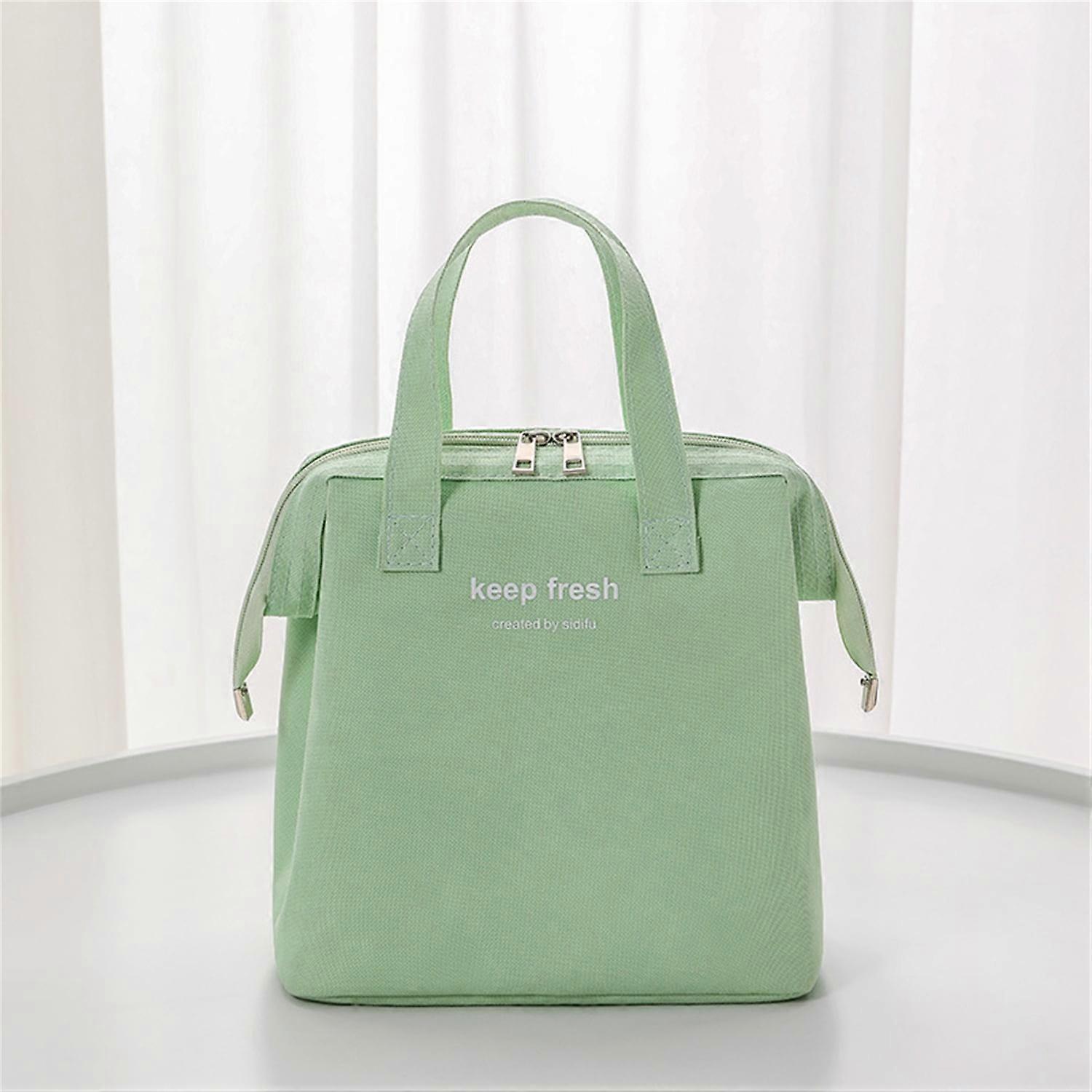 Large Capacity Lunch Box Bag Portable Insulation Lunch Bag,Green