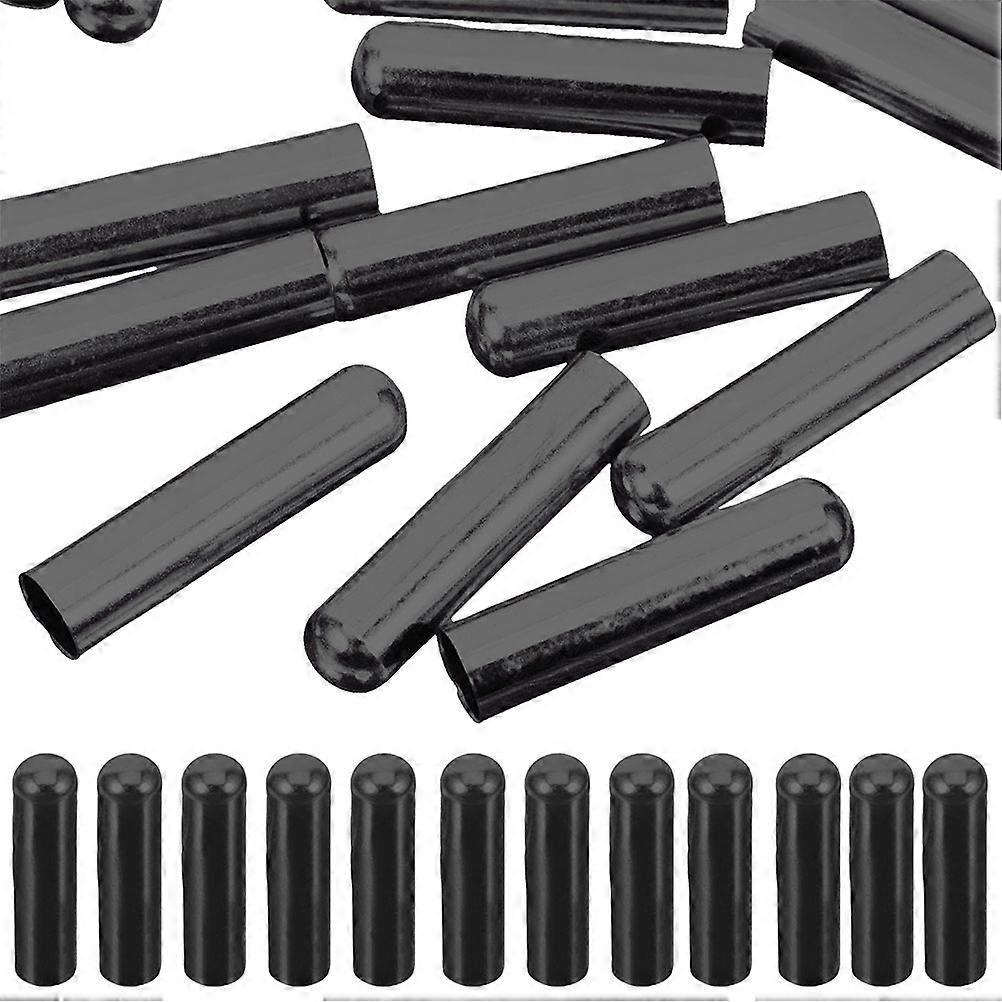 Replacement Shoelace Tips Black Copper for Shoes 50Pcs Shoe String End Caps