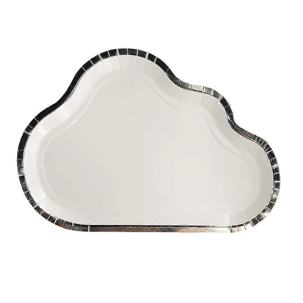 Paper Cake Plates Cloud Shape for Family Gathering 24Pcs Set