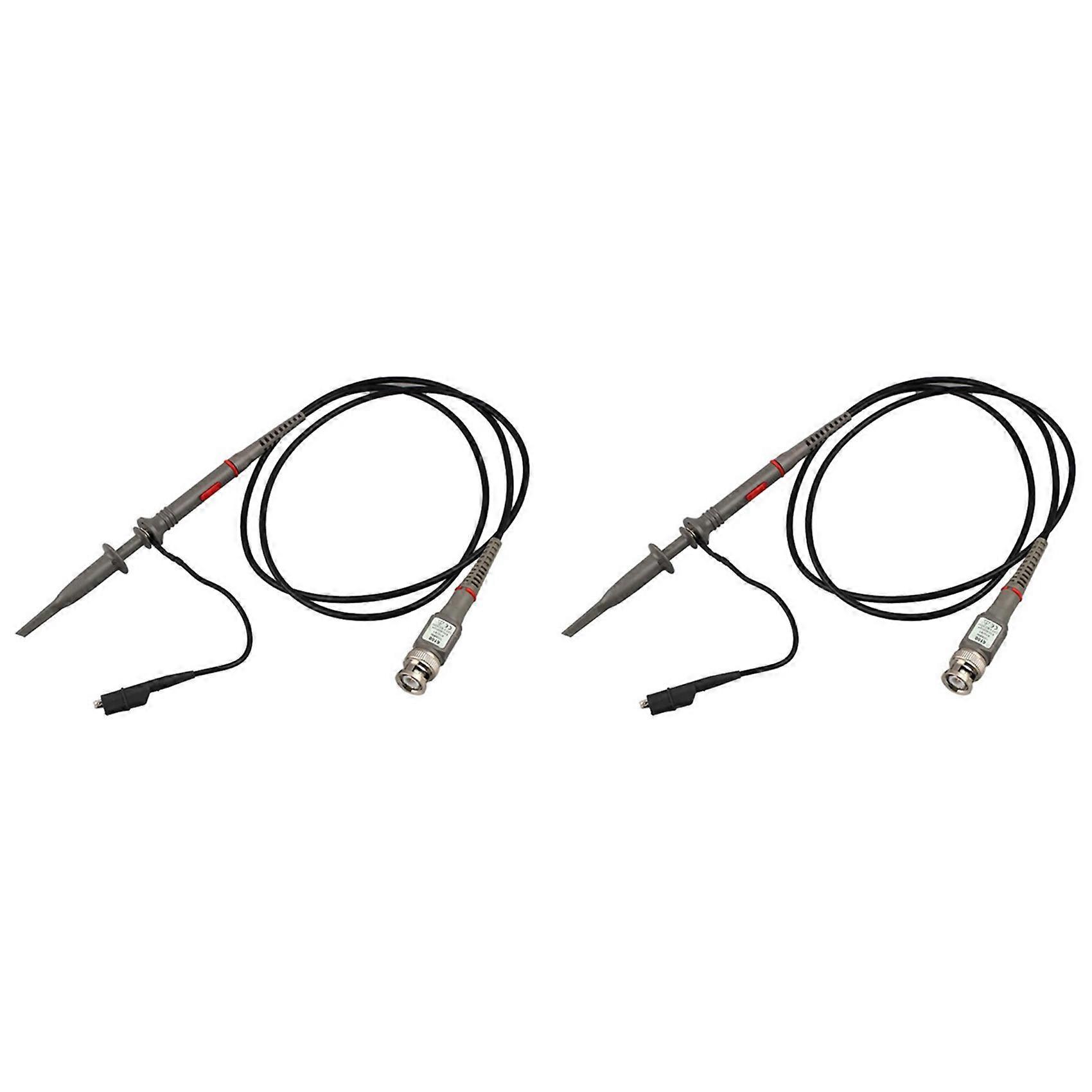 2X P6100 BNC Oscilloscope Probe 100MHz High Precision Scope Analyzer Alligator Clip Probes Test Leads Probe