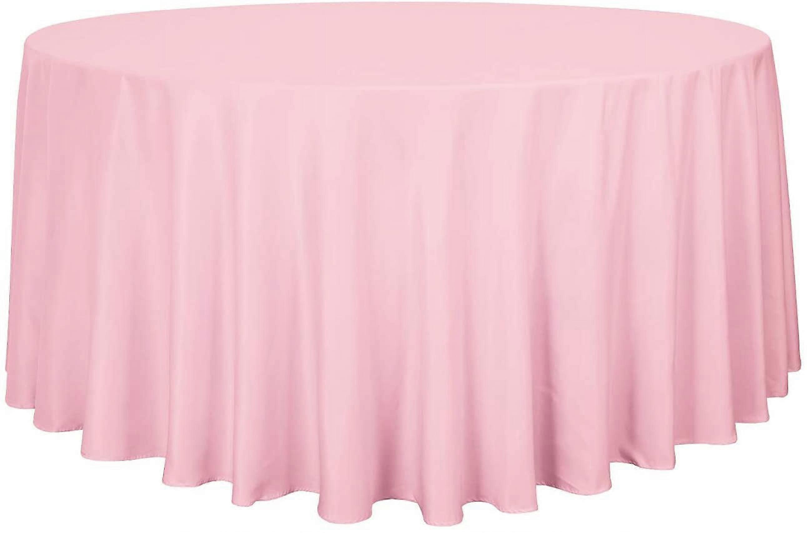 Round Tablecloth 90 Inch Black, Stain and Wrinkle Resistant Table Cloth - Washable Polyester Table Cover for Dining Table, Buffet Parties and Camping