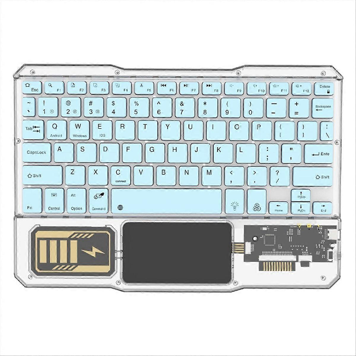Luminous Wireless Keyboard for Phone PC Tablet Gaming Light Blue