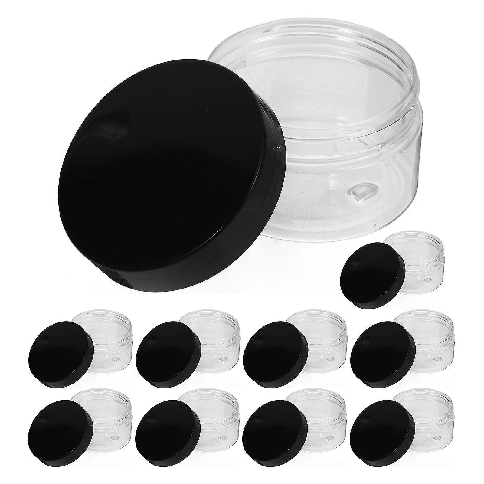 Small Plastic Jars with Lids for Cosmetic Storage 40Pcs Clear Round Jar