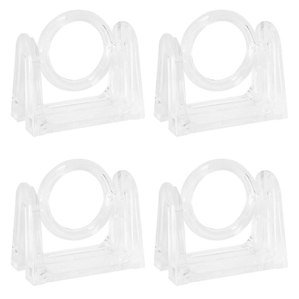 Transparent Curtain Rod Bracket ABS for Self Adhesive 12Pcs Kit