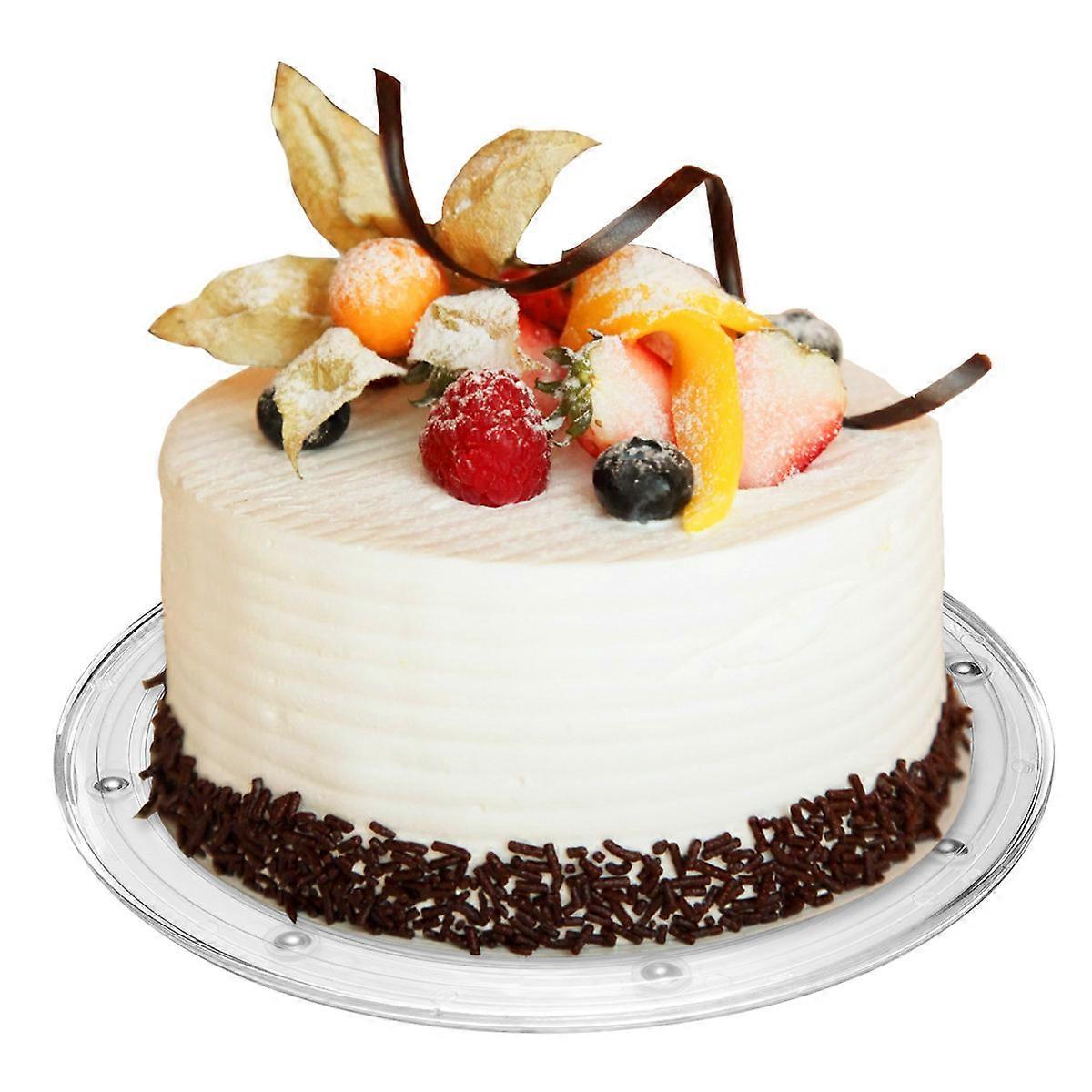 Cake Swivel Stand Rotatingcake Stand Home Users 8.1x8.1x0.5 Inch Acrylic 360 Degree Rotation 1Set