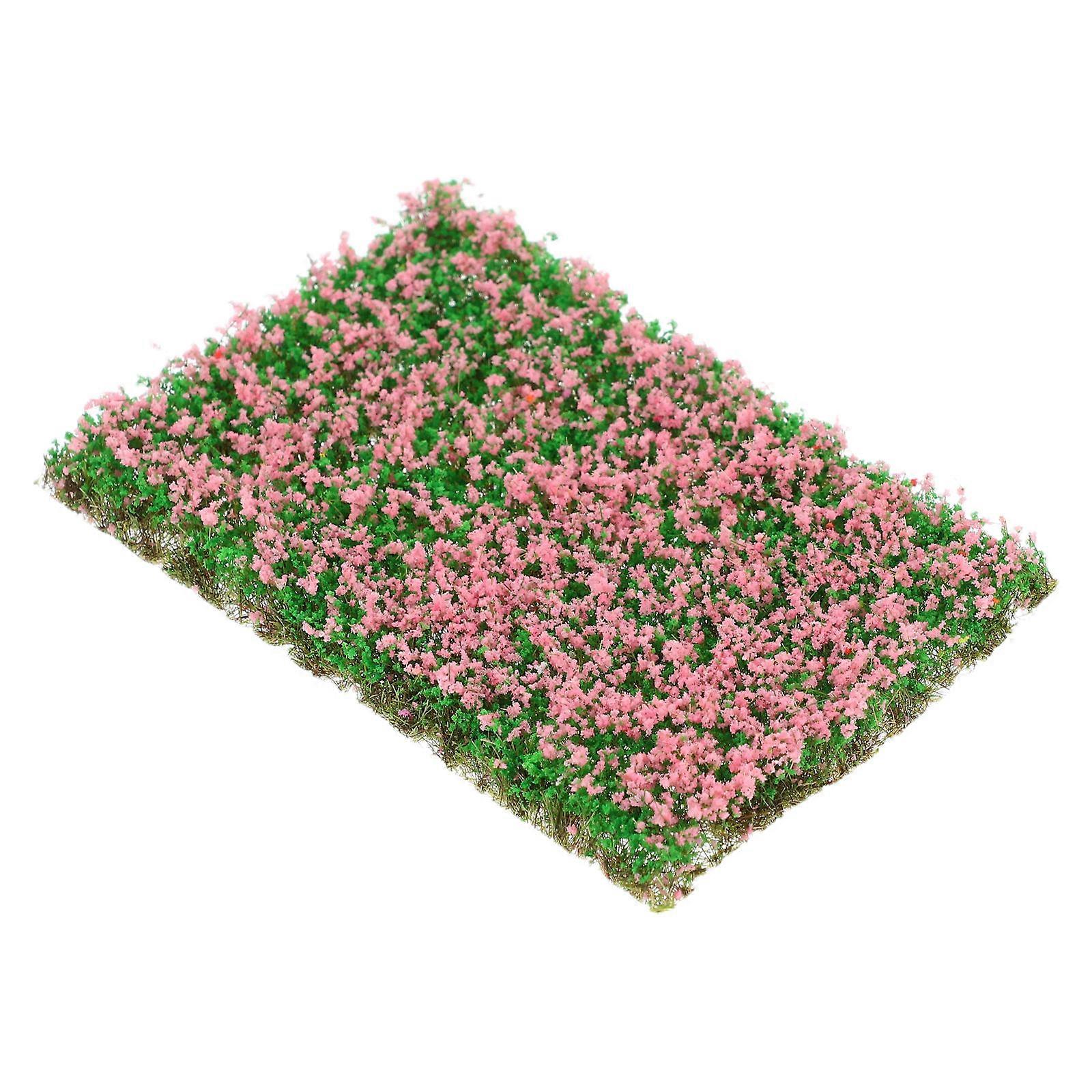 Artificial Grass Miniature Vegetation Clusters for DIY Model Train Pink