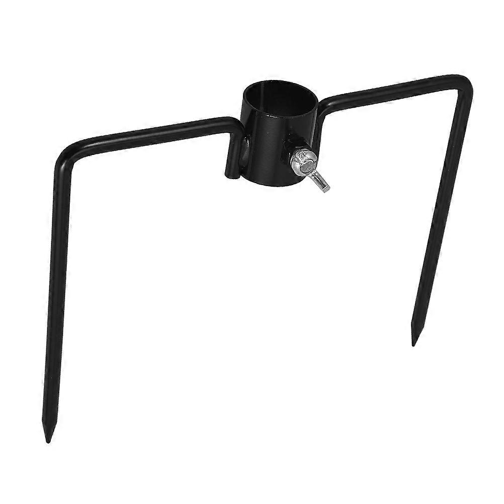 Yard Umbrella Pole Stabilizer for Ground Iron Stake Black