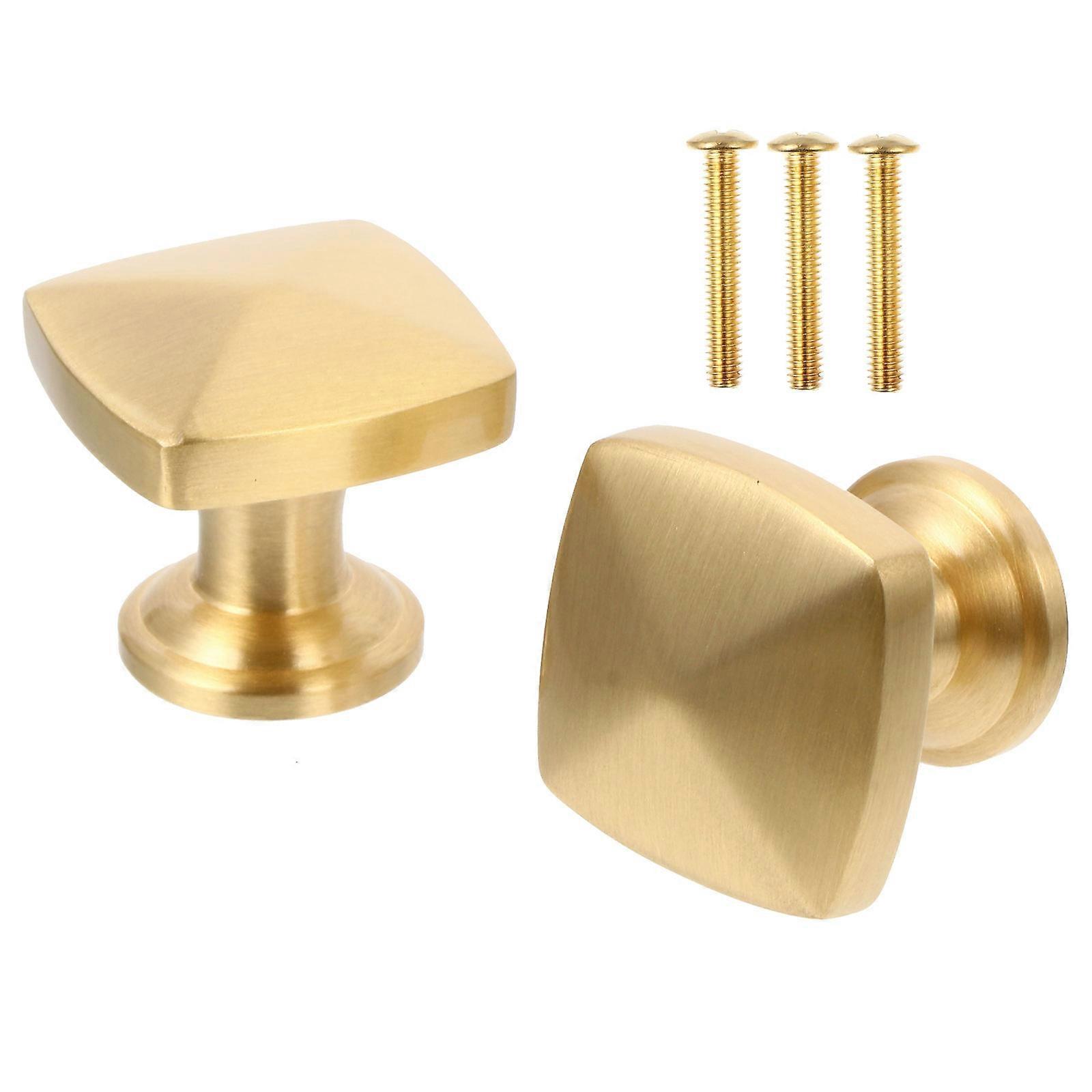 2Pcs Brass Cabinet Handle for Drawer Pull Handle Use in Gold Color
