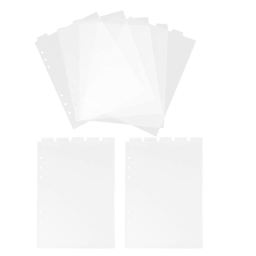 Binder Dividers With Tabs For A5 Notebook Organization Transparent PVC Material Indexing 3 Sets