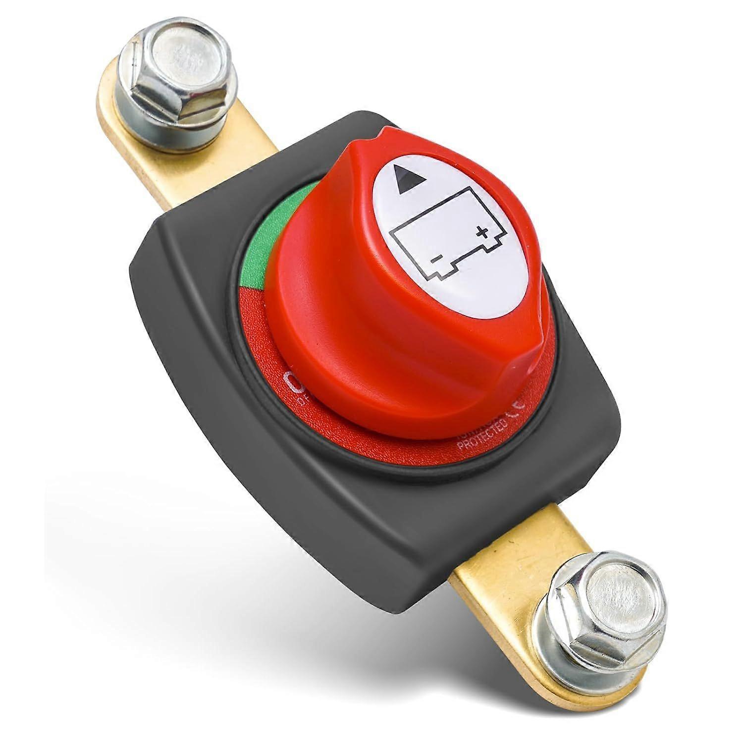 Side Post Battery Disconnect Switch 12V-48V, Car Battery Kill Switch with On/Off