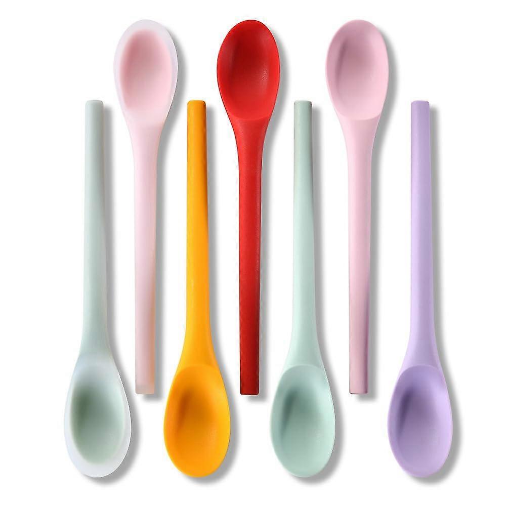 Silicone Baking Spoon Set 7Pack Heat Resistant 230°C Nonstick Colorful for Cooking and Baking
