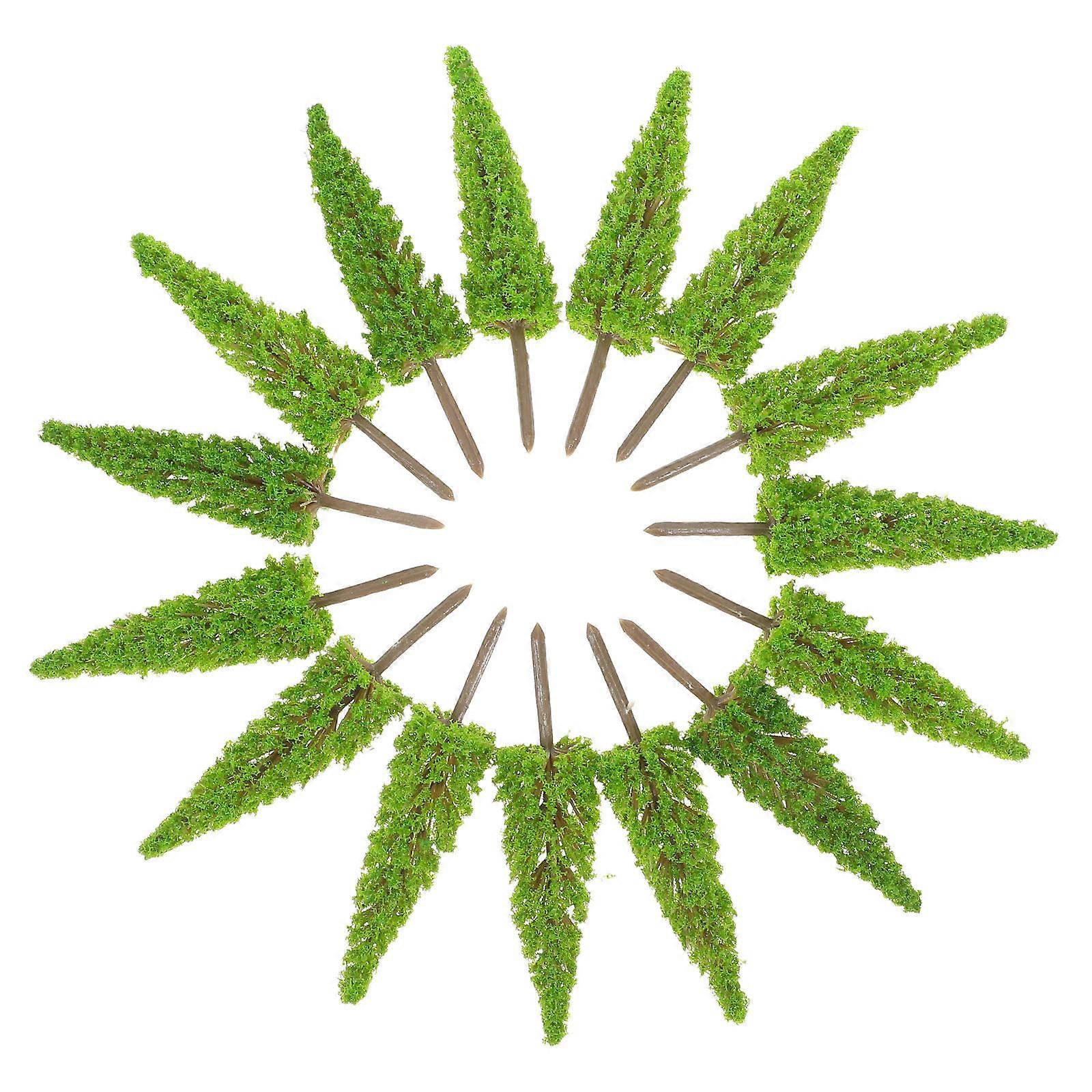 Model Tree Set for Decoration 15Pcs Plastic DIY Miniature Sand Table Trees