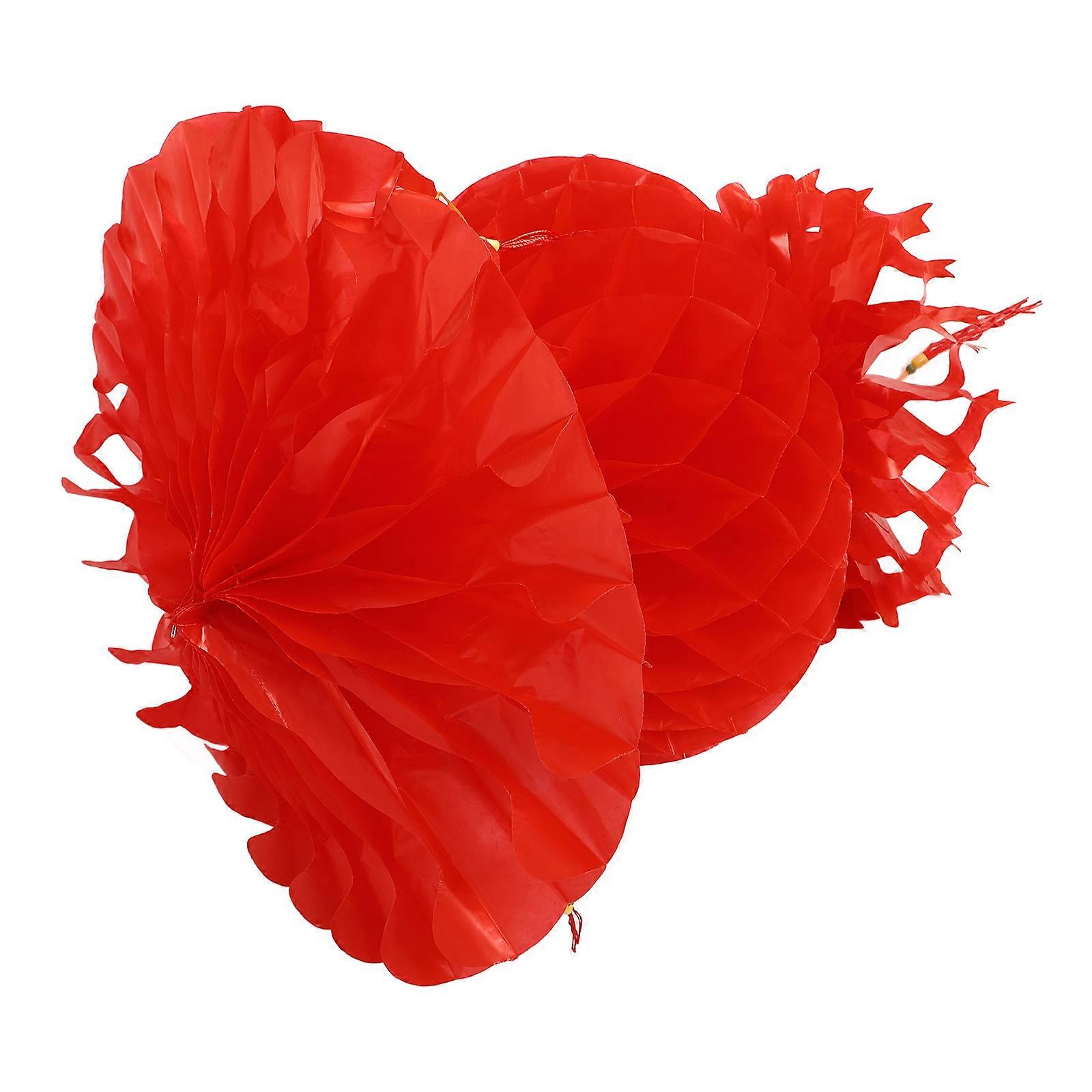 Red Foldable Paper lantern for Decoration with Craftsmanship and Bright Color Perfect for Festive Occasions 12 Inches