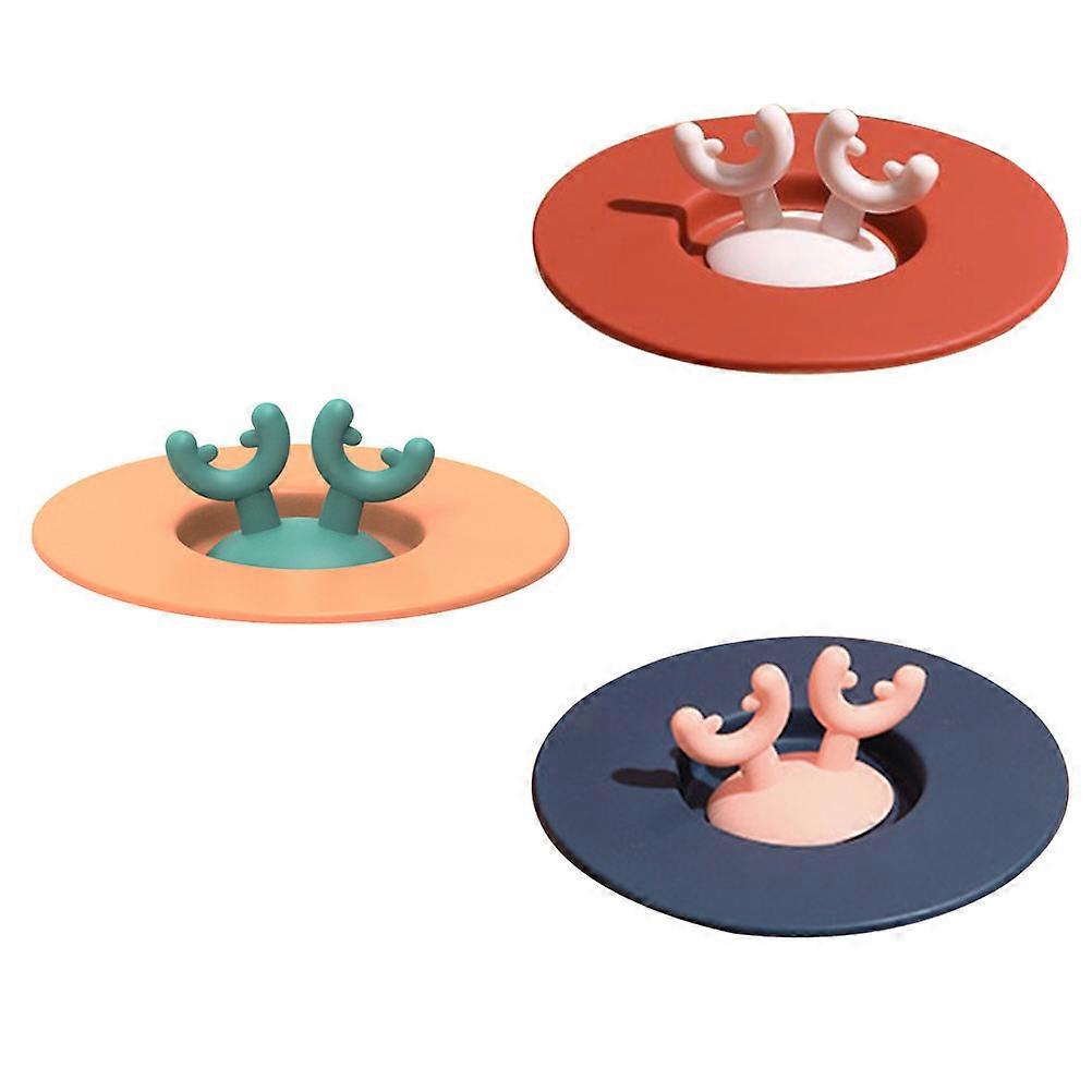 Assorted Color Silicone Mug Lid for Cup Cover Leakproof Function 3Pcs Set