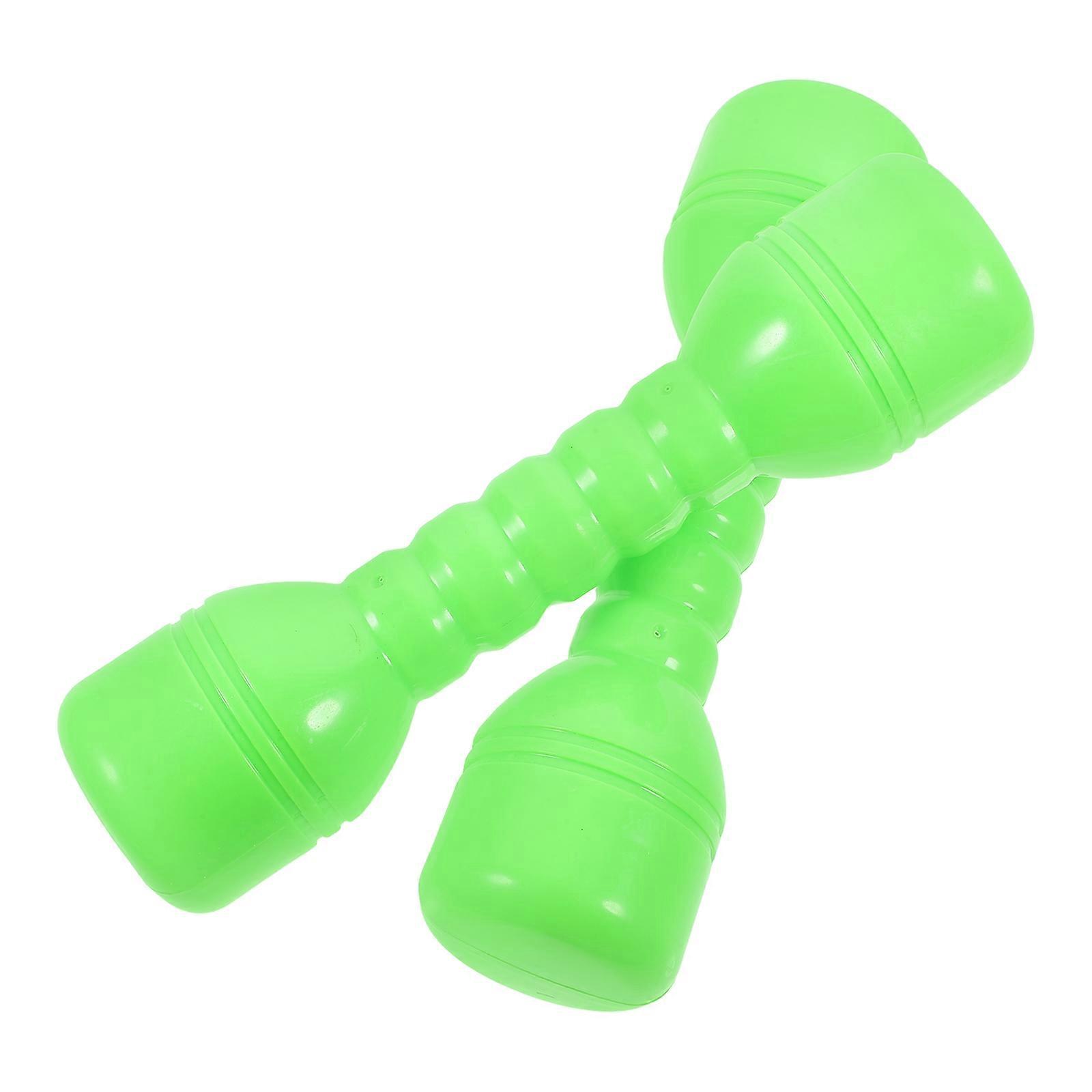 2Pcs Kids Dumbbells for Exercising Use Green ABS Material Lightweight Portable Design Practical
