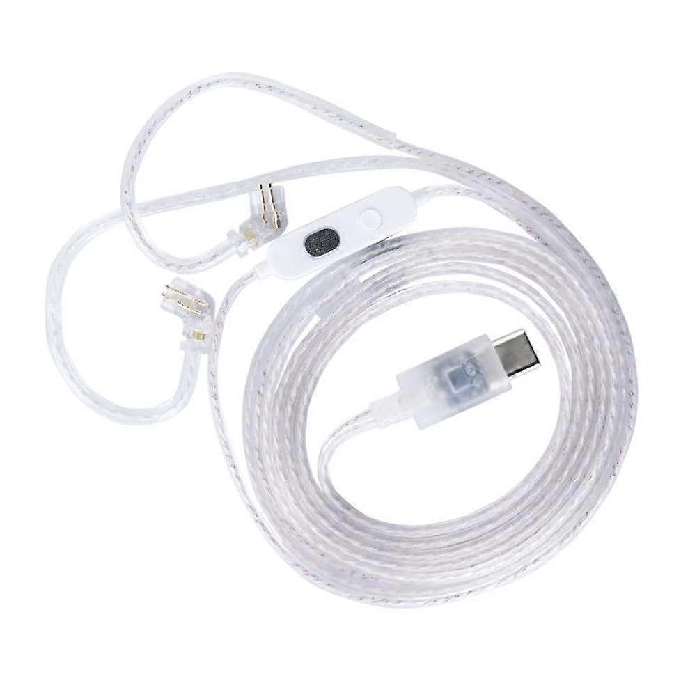 TypeC Silver Plated Earphone Cable with Mic, Fidelity Sound, GoldPlated Connector
