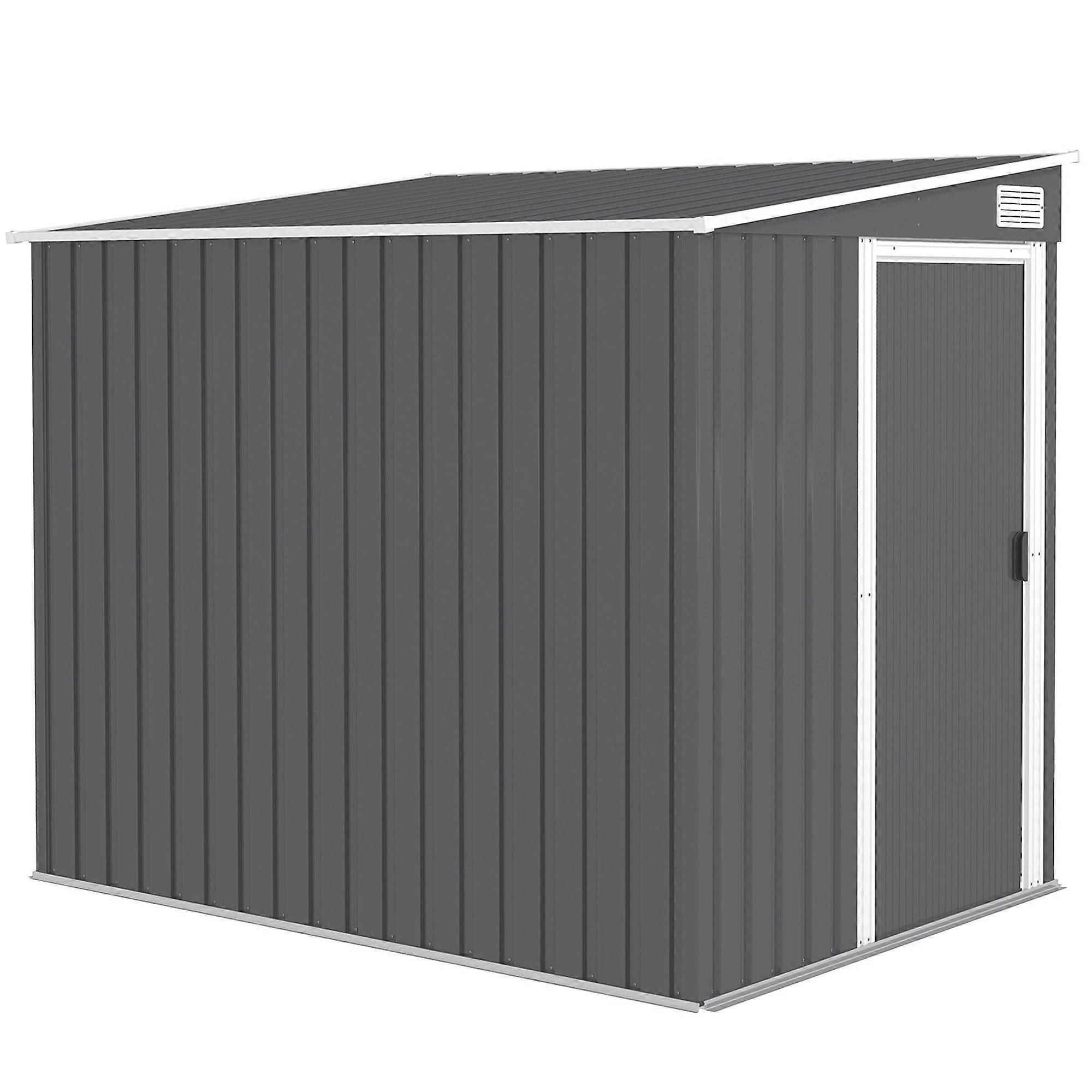 7x5ft Galvanised Metal Garden Shed