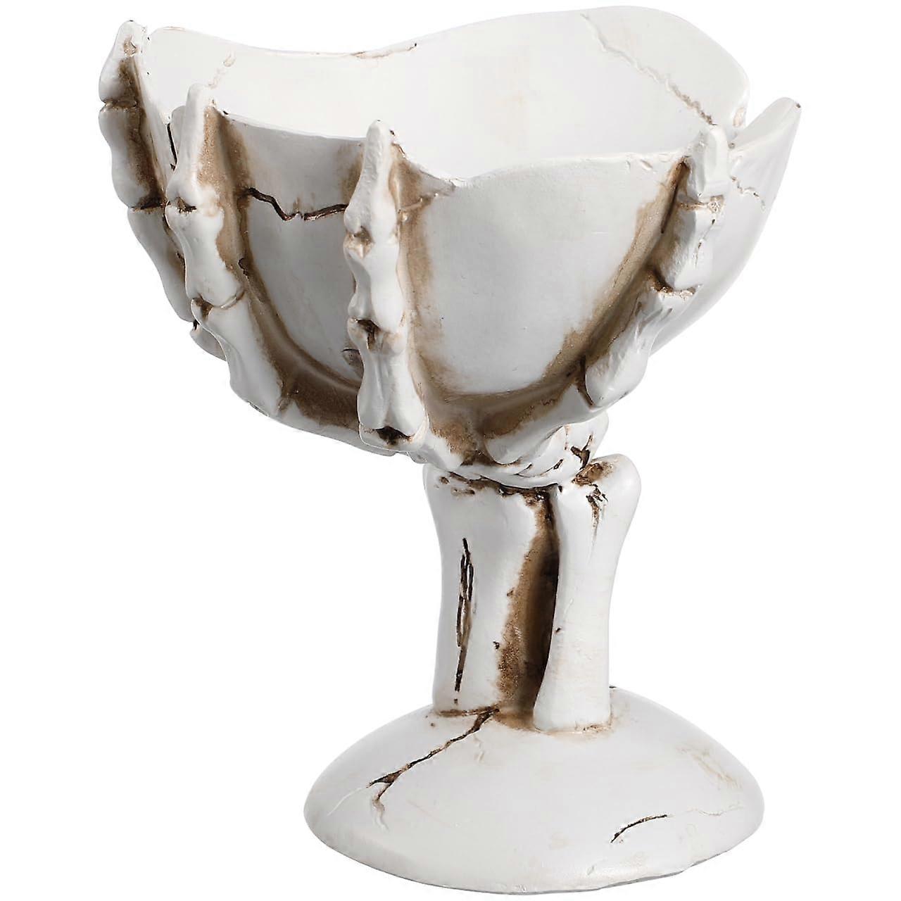 Halloween Skeleton Hand Candy Bowl with Realistic Design, Durable Resin,  for Snacks and Treats