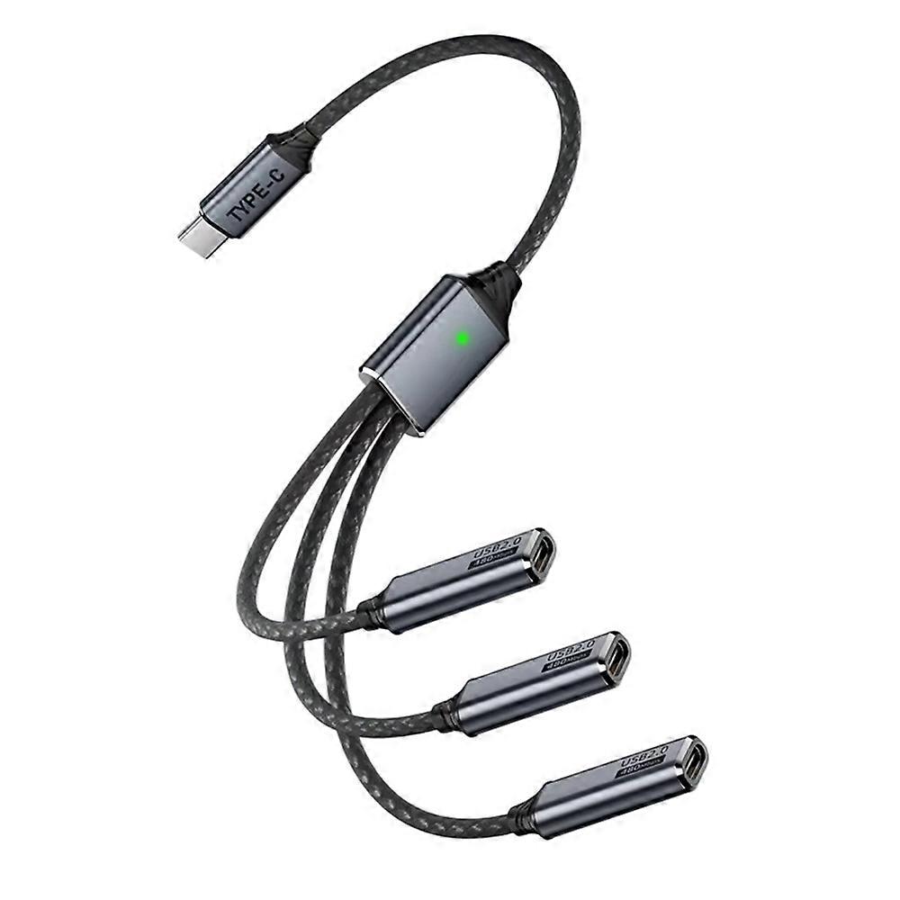 Type-C 3 in 1 OTG Expansion Cable Data Transfer Charging Splitter for Keyboard Mouse Game Controller