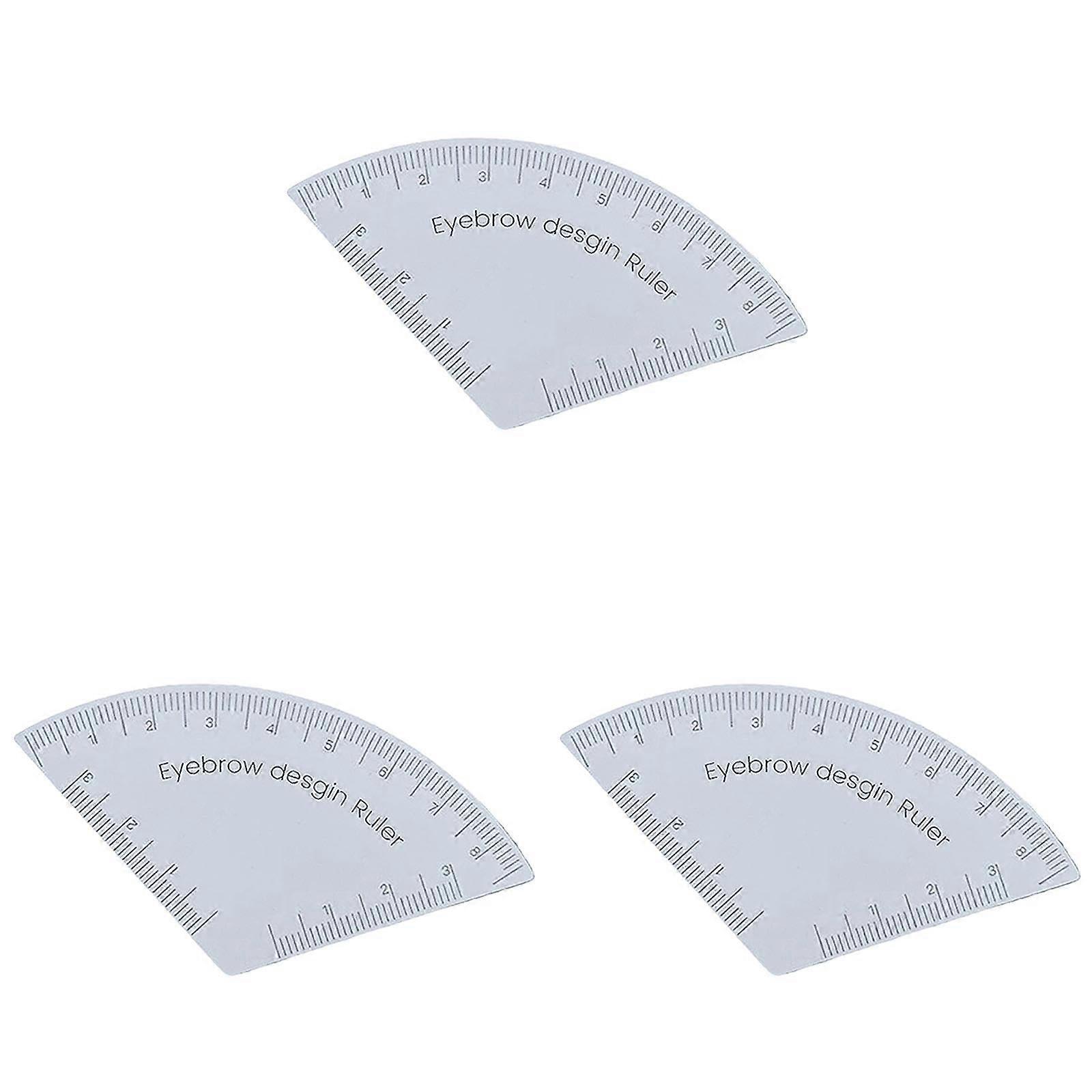 Eyebrow Ruler for Microblading, Accurate Brow Mapping and Shaping Tool Set, 3pcs Flexible Design