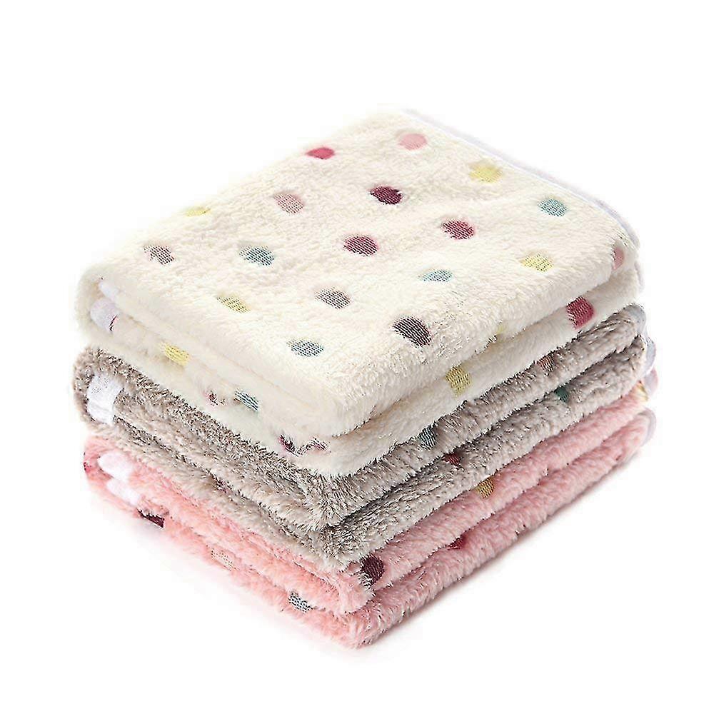 Polka Dot Fleece Blanket for Small Pets 26-27s