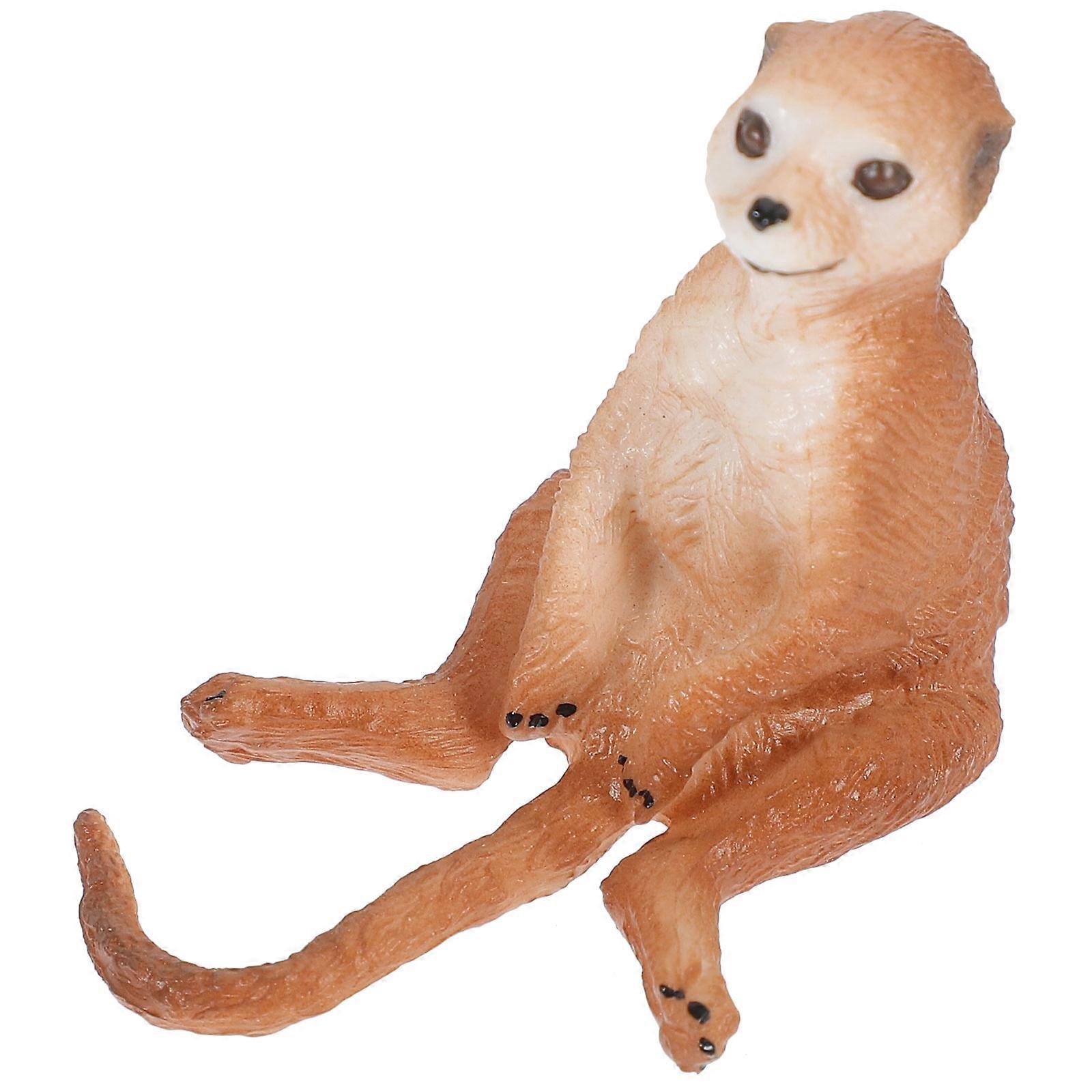 Meerkat Figure Plastic Simulation Animal Model for Decor 3Pcs Set