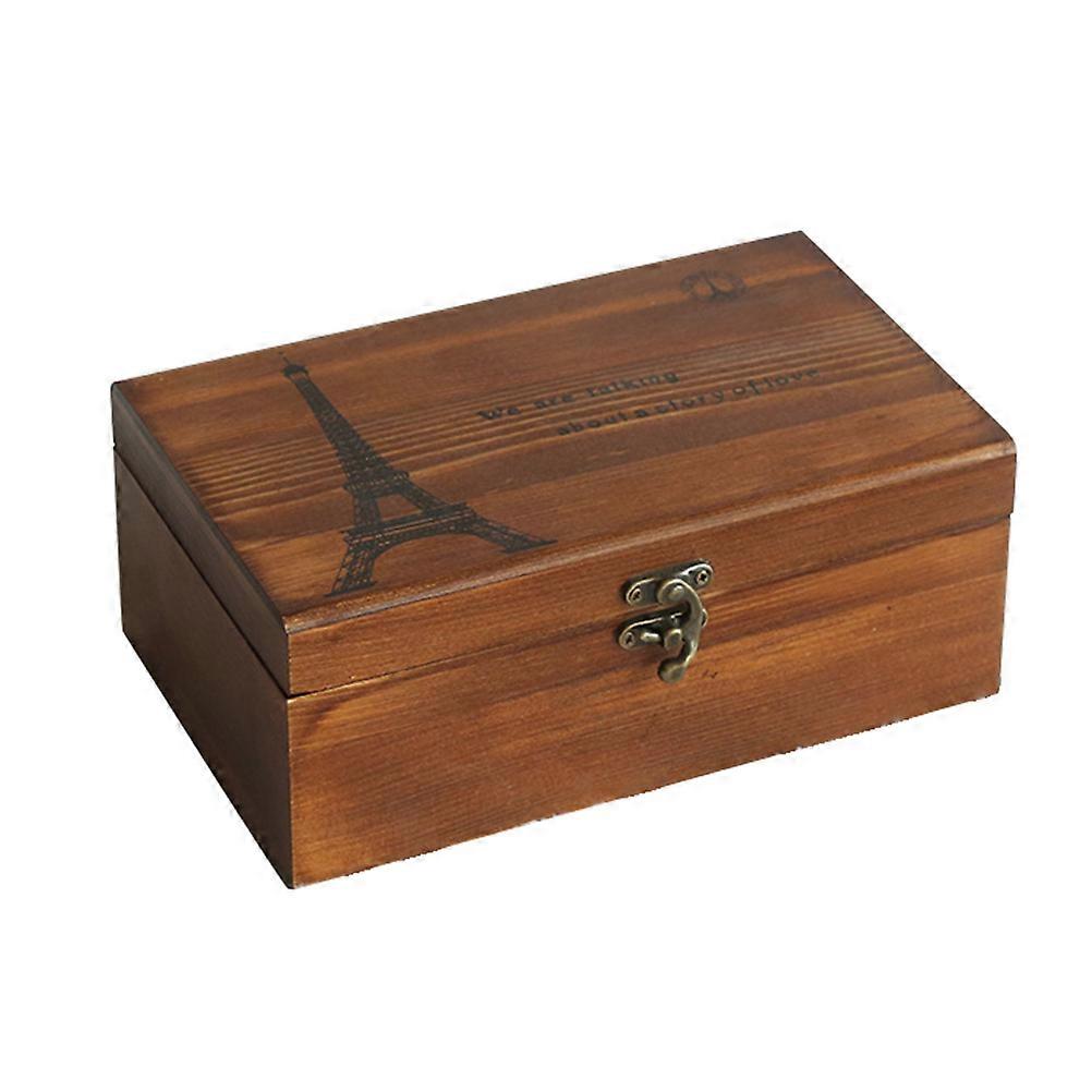 Home Sundries Box Wooden Needlework for Storage 2Pcs Coffee Container